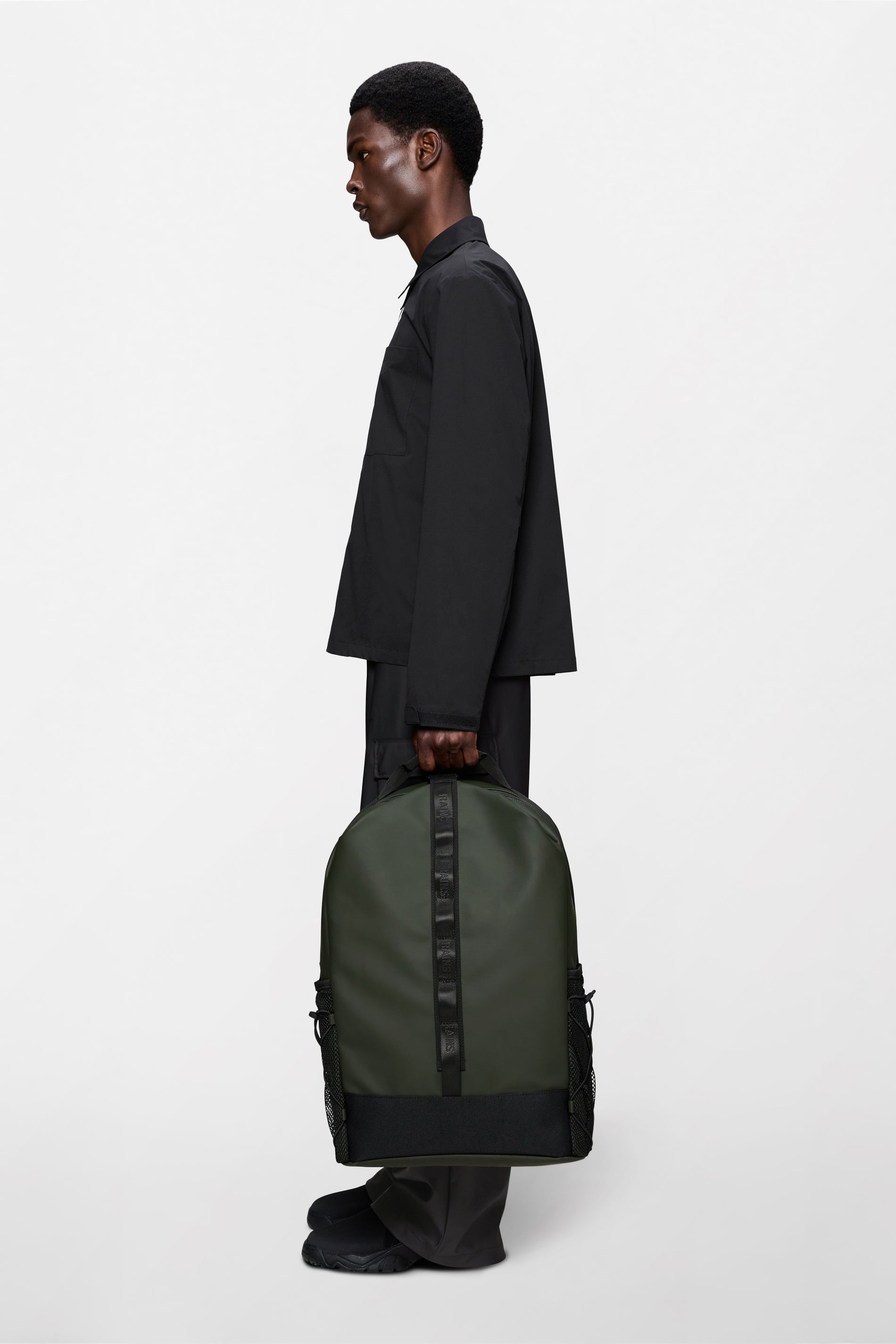 RAINS Trail Clip Front Backpack Green Backpack