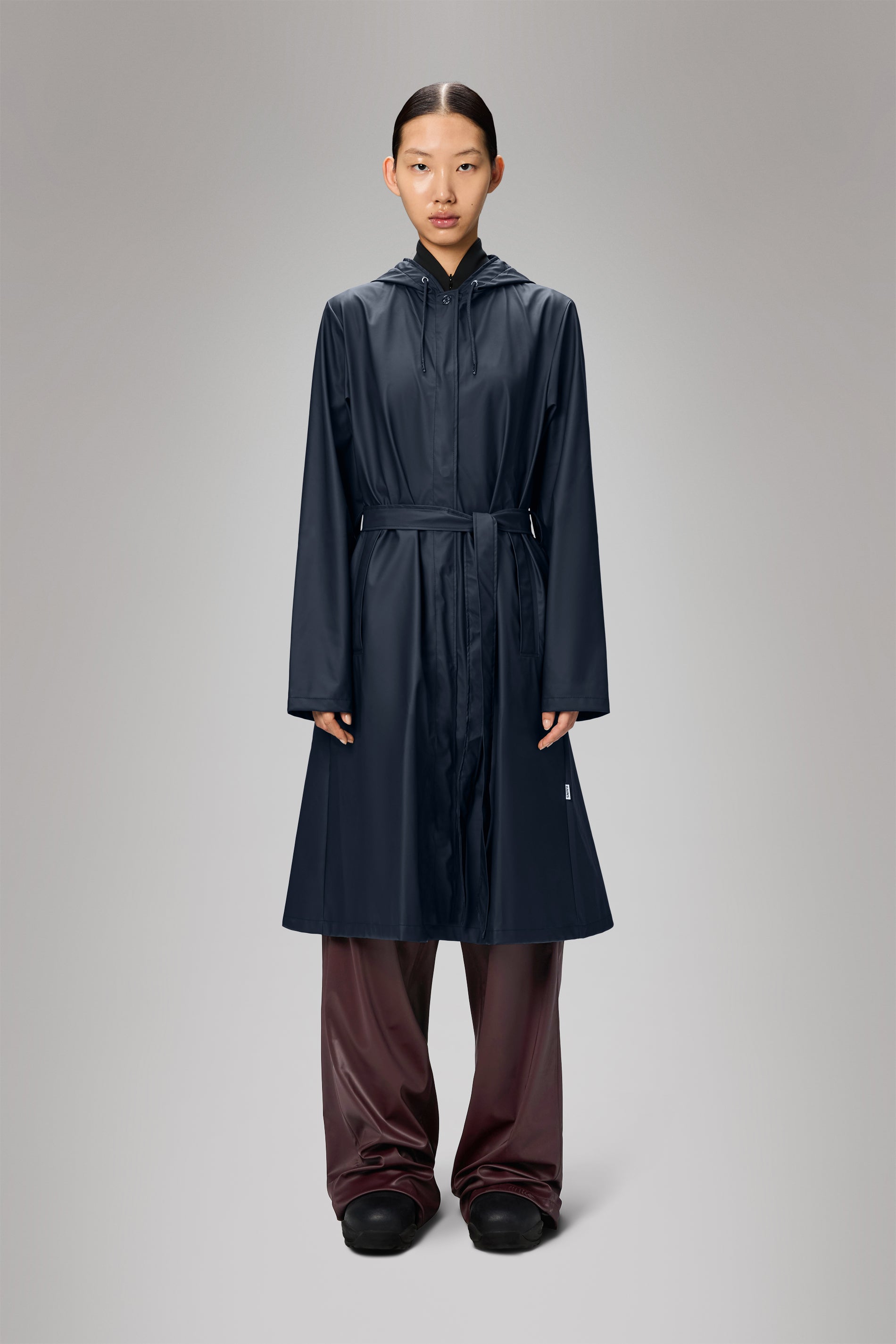 RAINS A-Line Longer W Jacket Navy Jacket