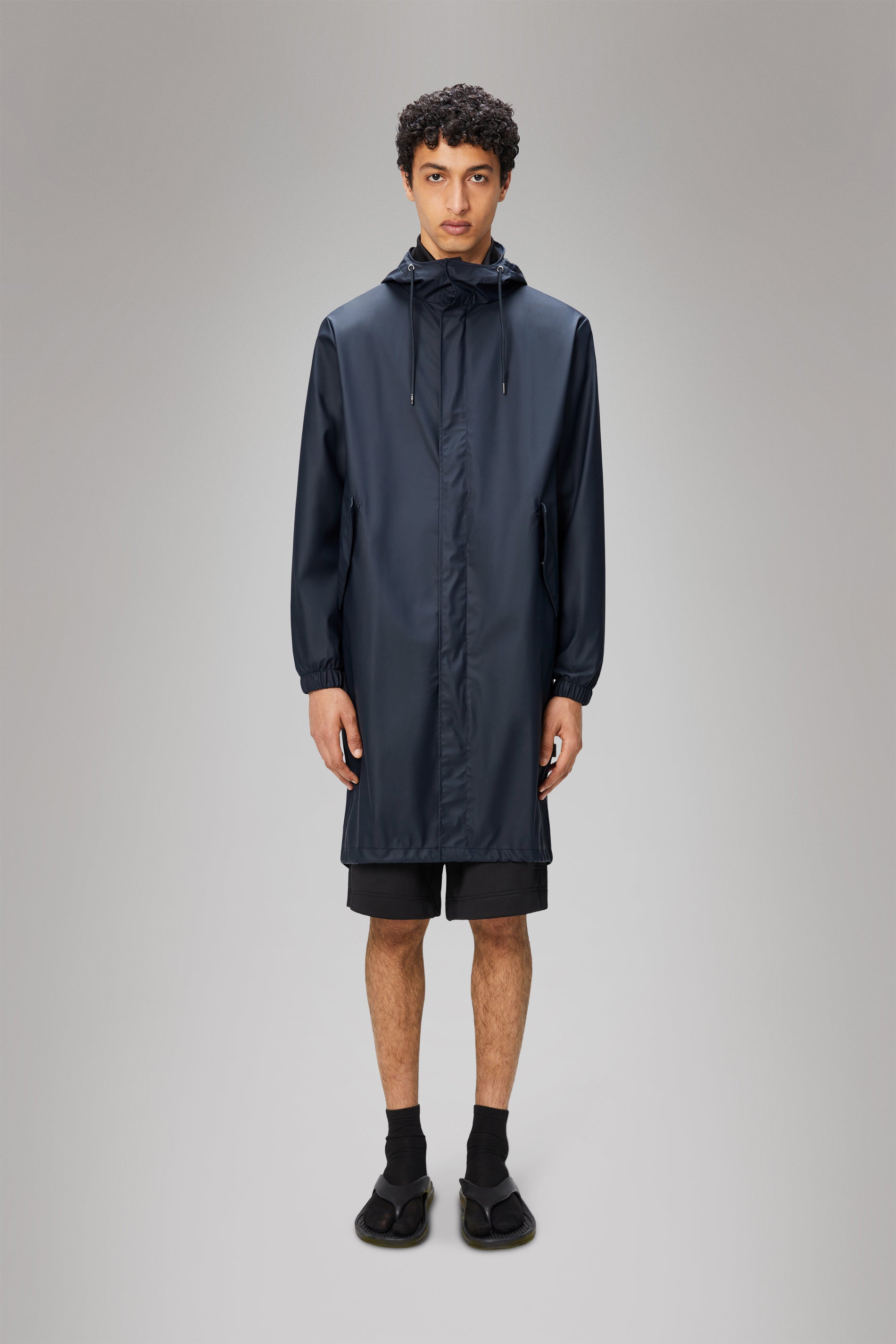 RAINS Fishtail Parka Navy Jacket