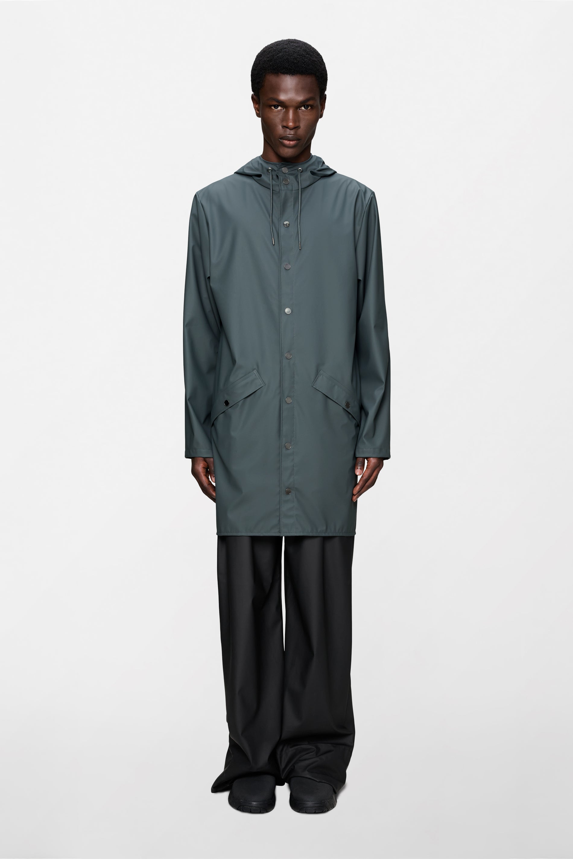 RAINS Long Jacket Dark Grey Jacket