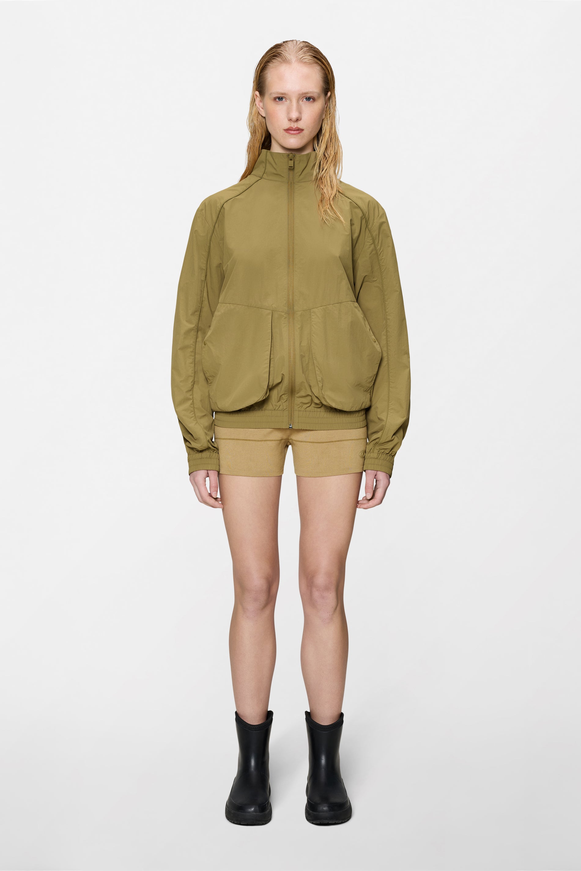 RAINS Cooldown Pocket Track Top Fawn Jacket