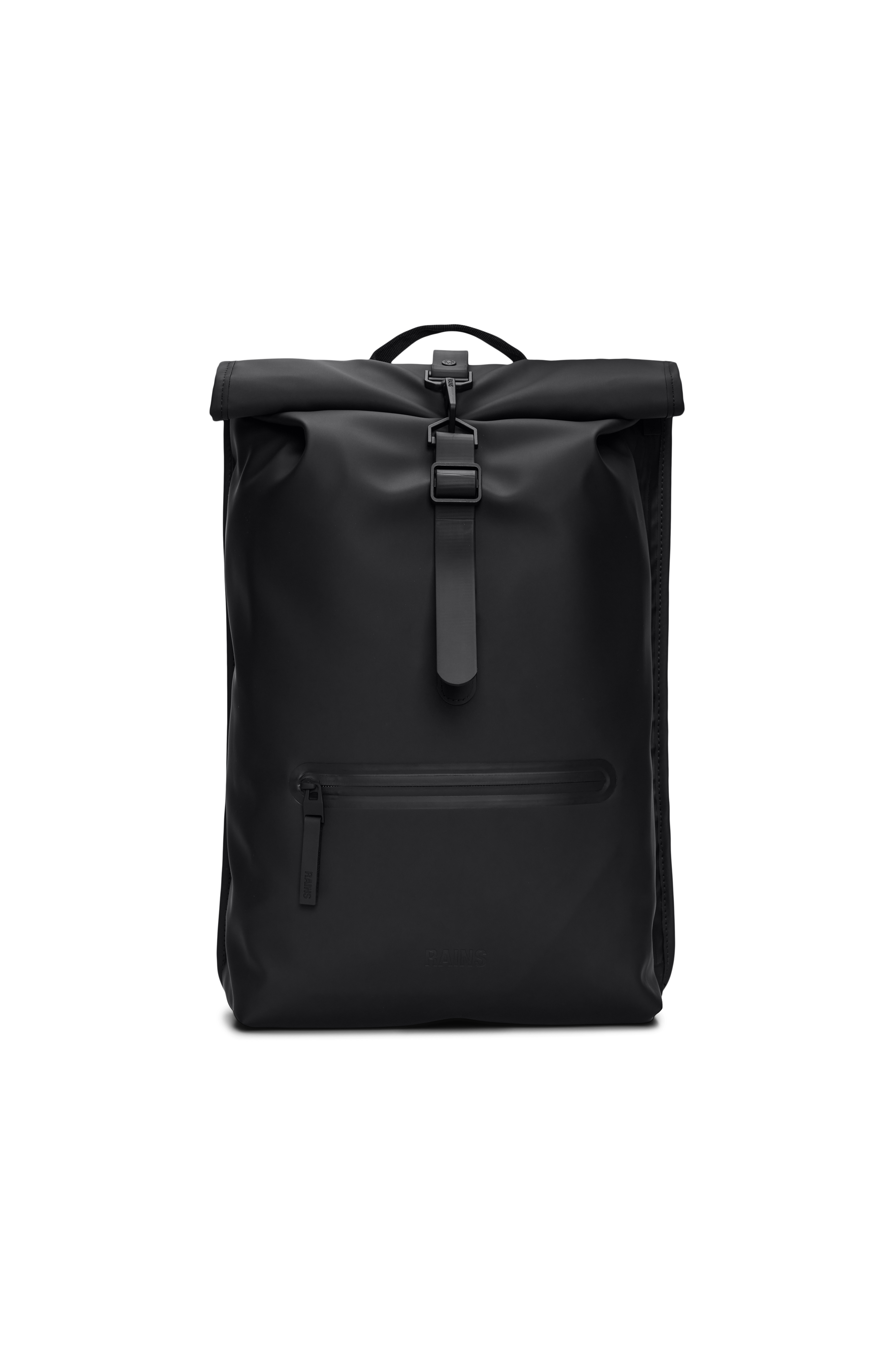 RAINS Rolltop Rucksack Black 17L H60 x D11 x W32 cm Backpack