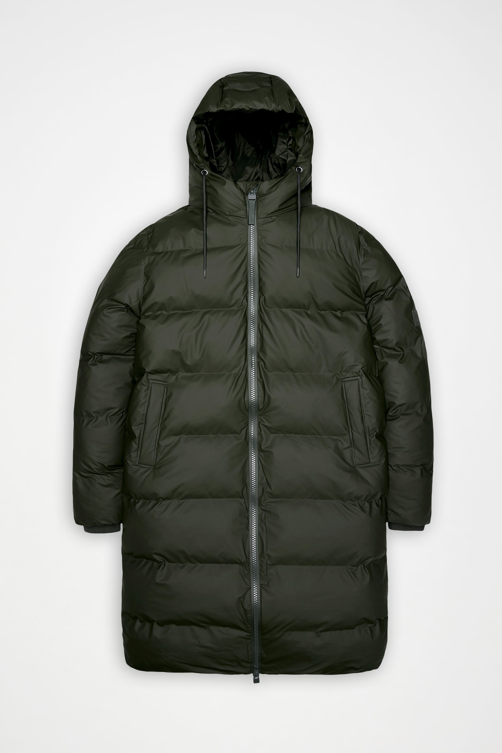 RAINS Alta Longer Puffer Jacket Green Jacket