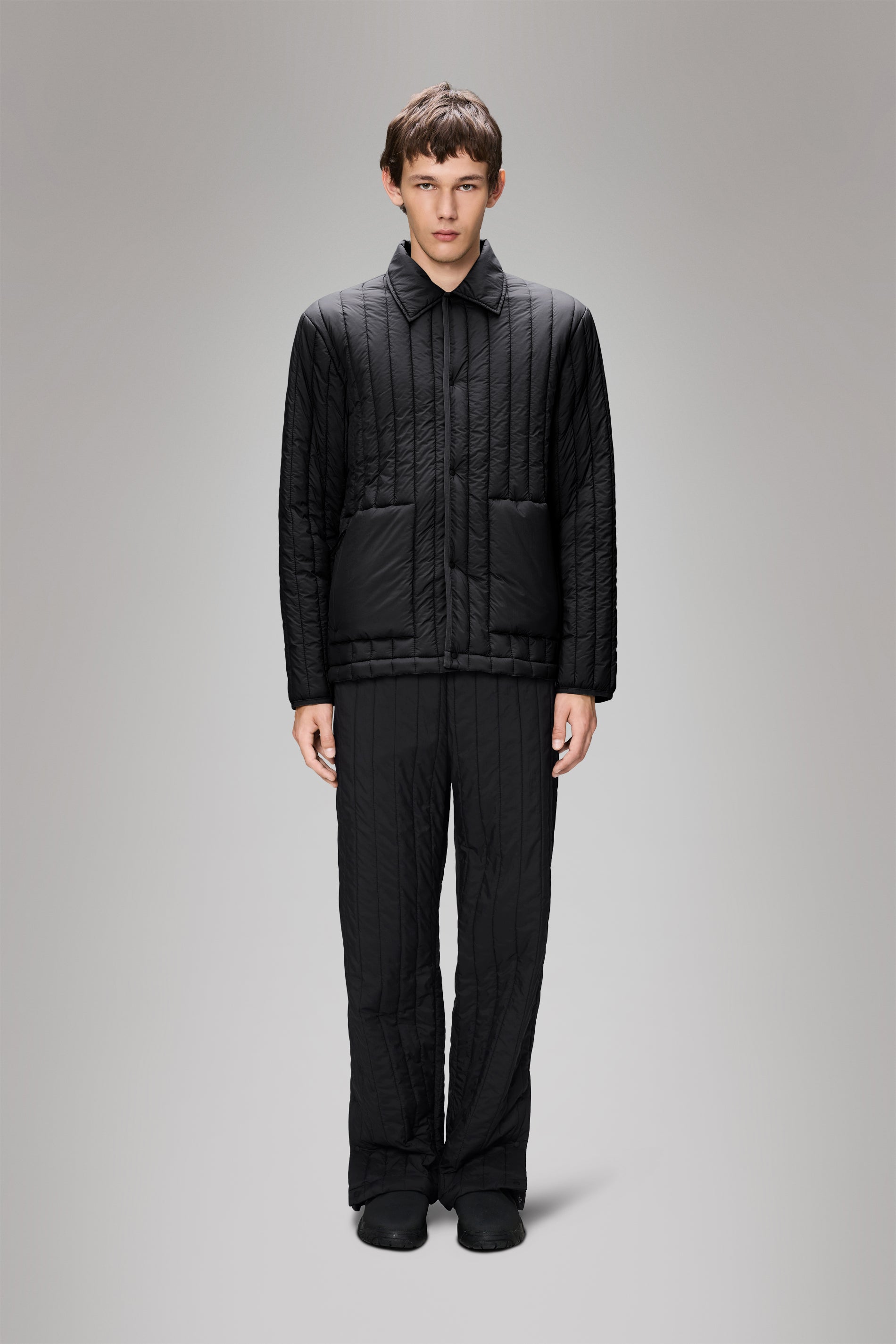 RAINS Banja Liner Overshirt Black Overshirt