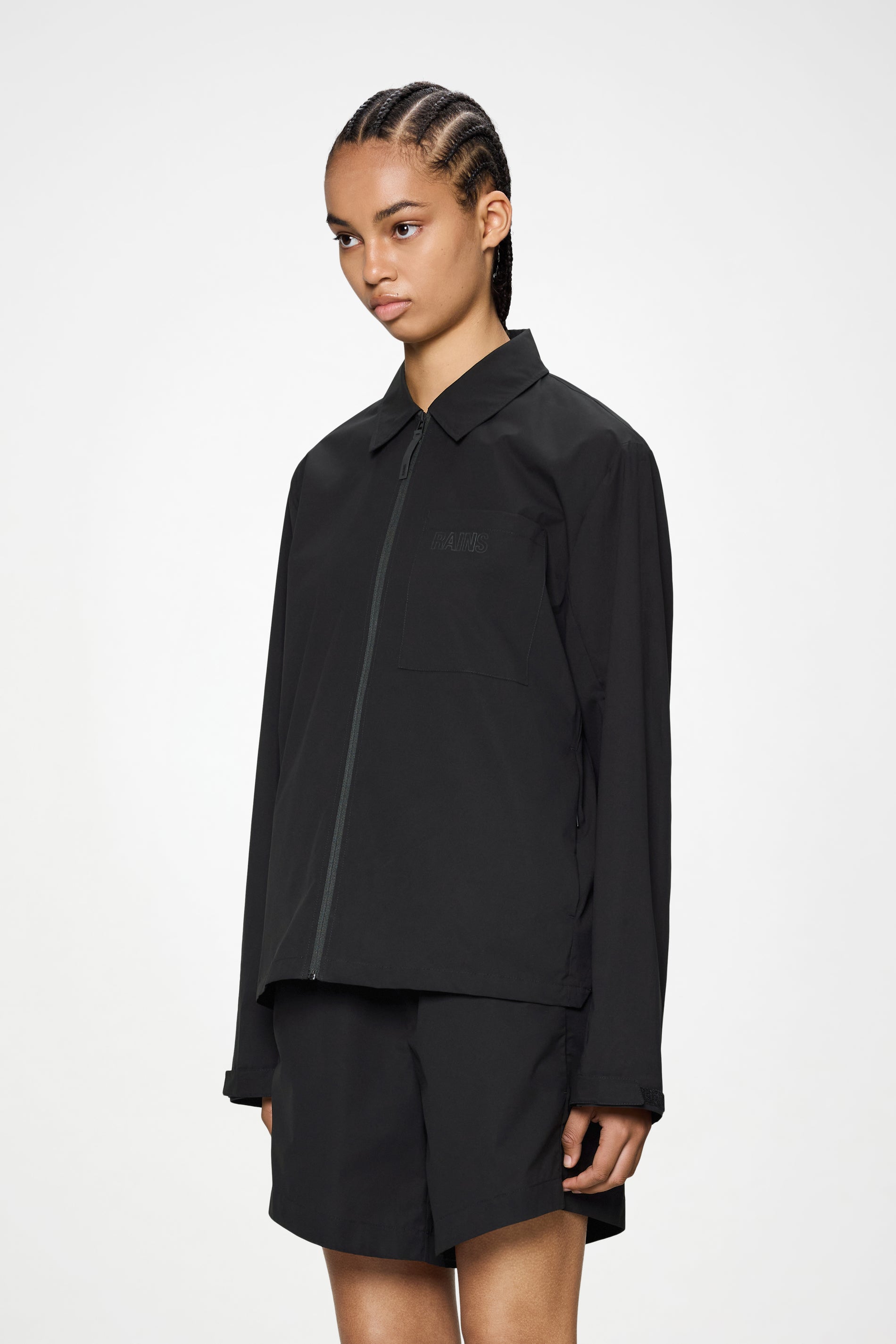 RAINS Mito Overshirt Black Long Sleeve