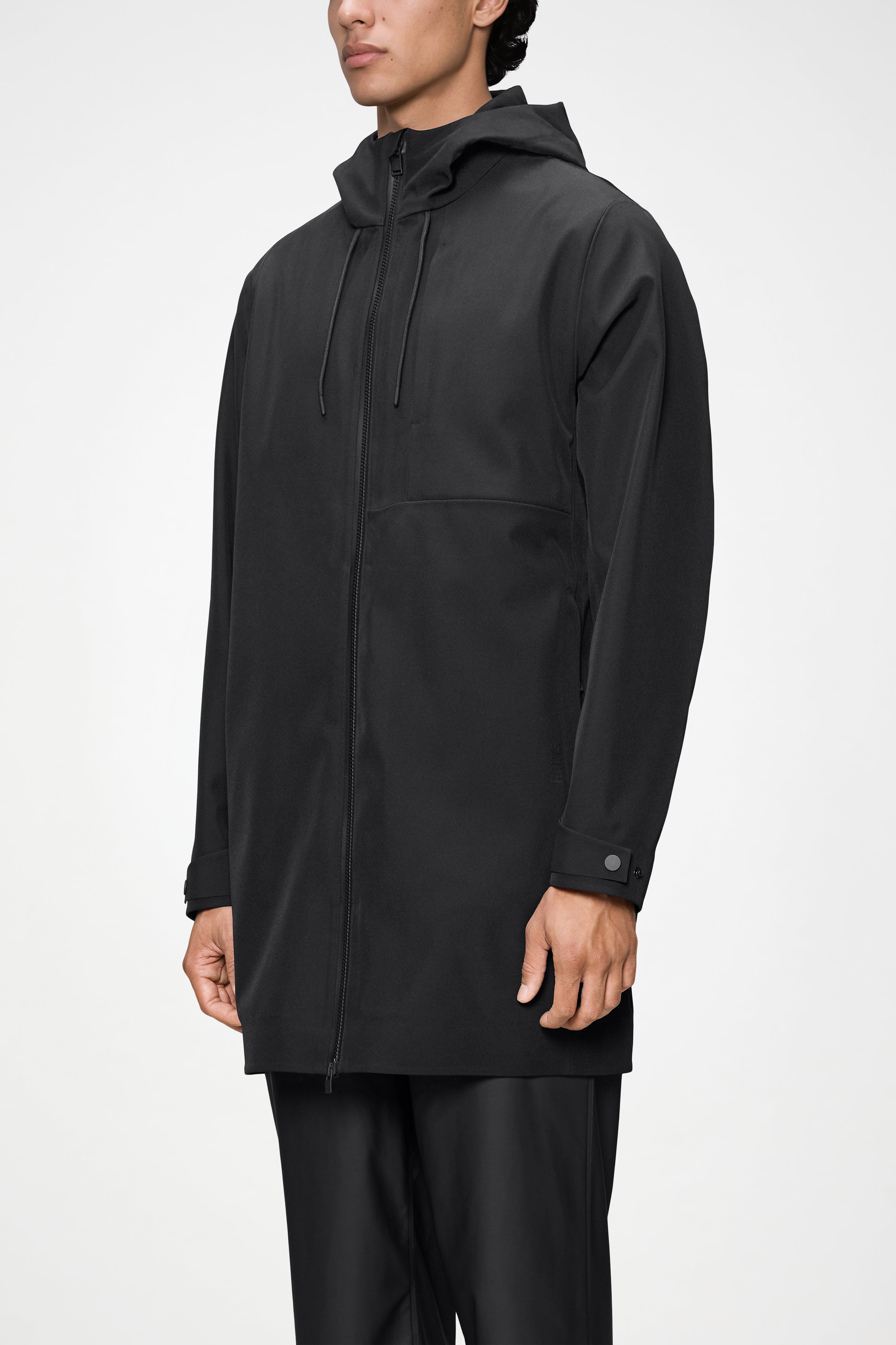 RAINS Suva Softshell Long Jacket Black Jacket