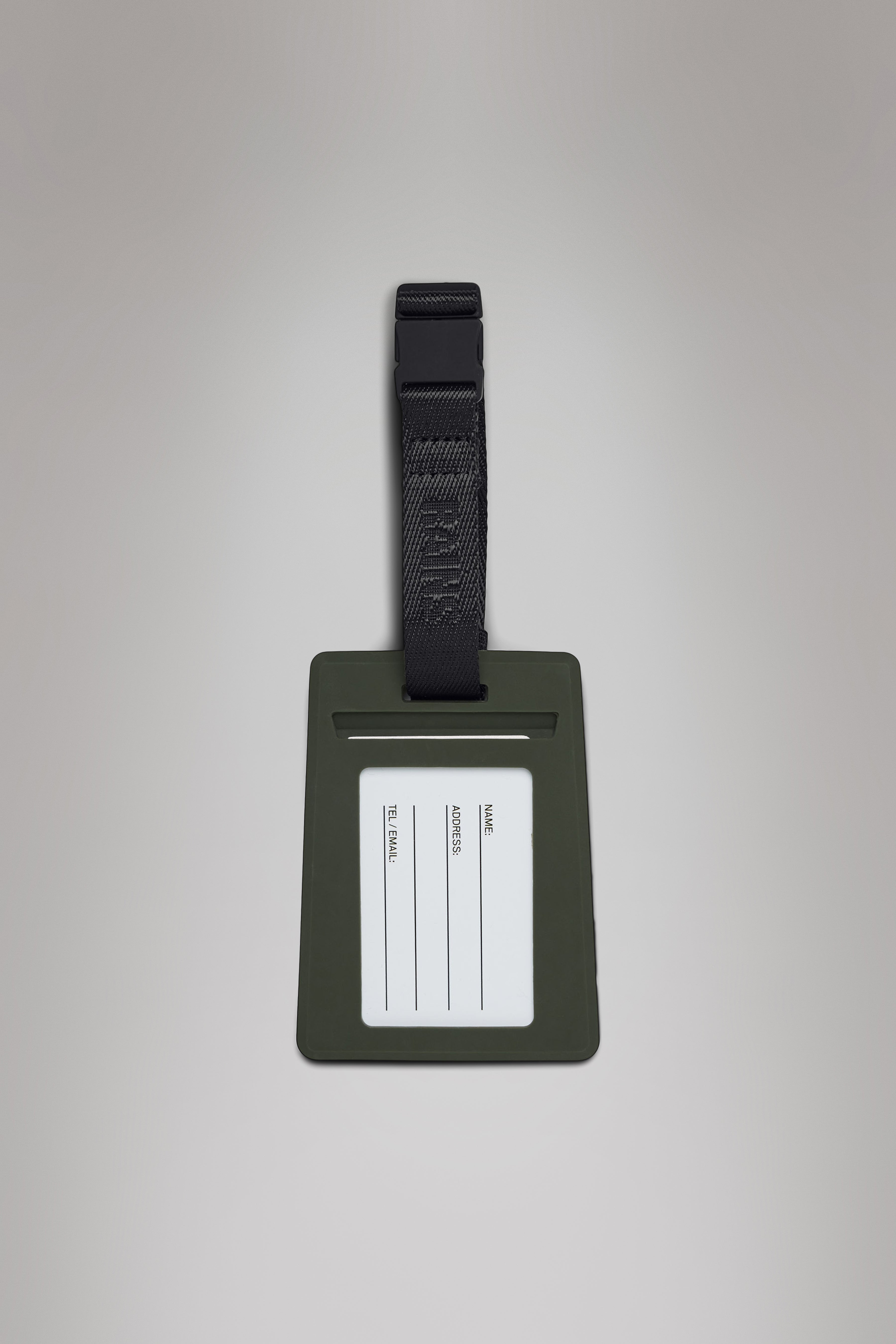 RAINS Travel Tag Green Name Tag