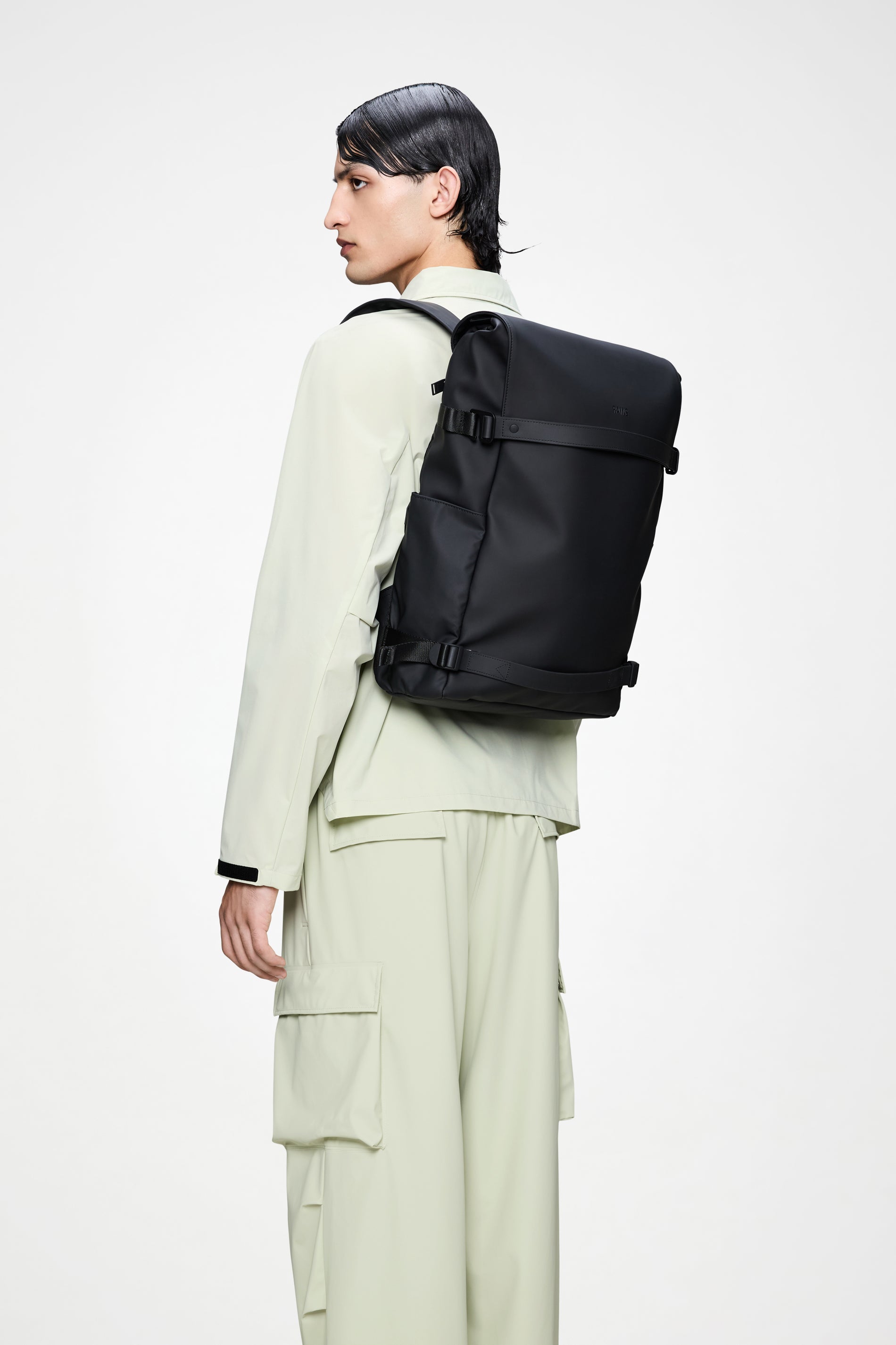 RAINS OTG Backpack Black Backpack