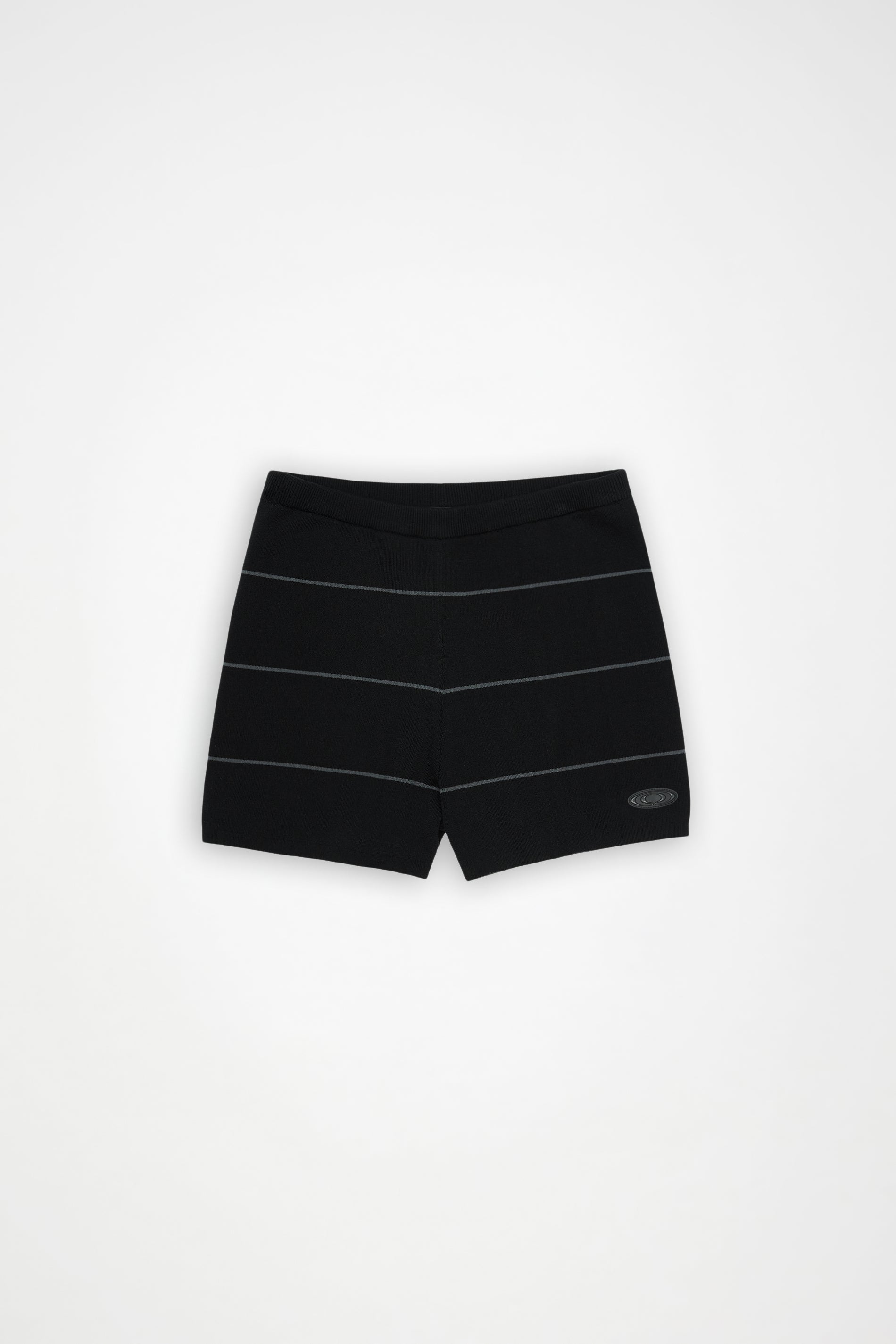 RAINS Striped Knit W Shorts Black Shorts