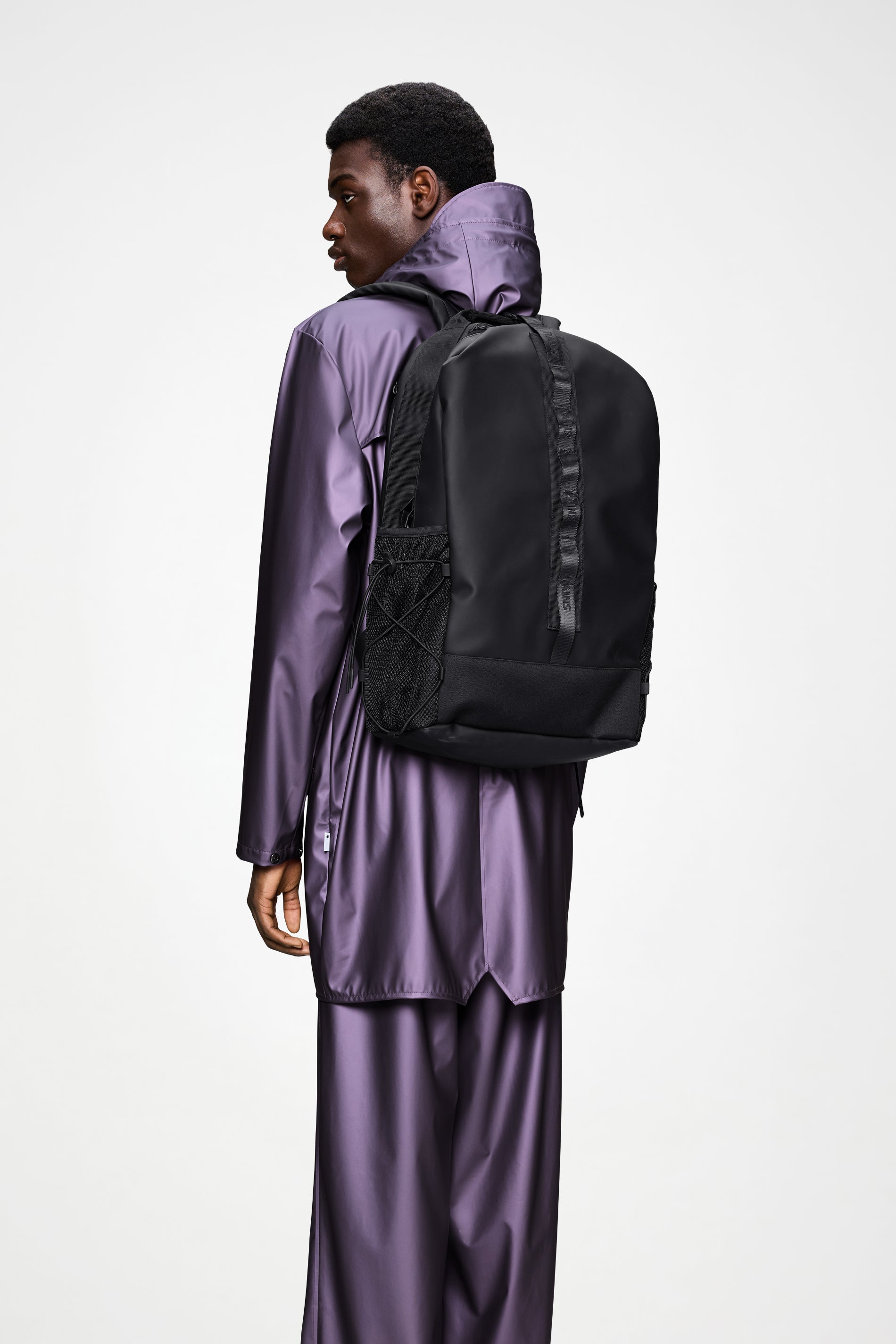 RAINS Trail Clip Front Backpack Black Backpack