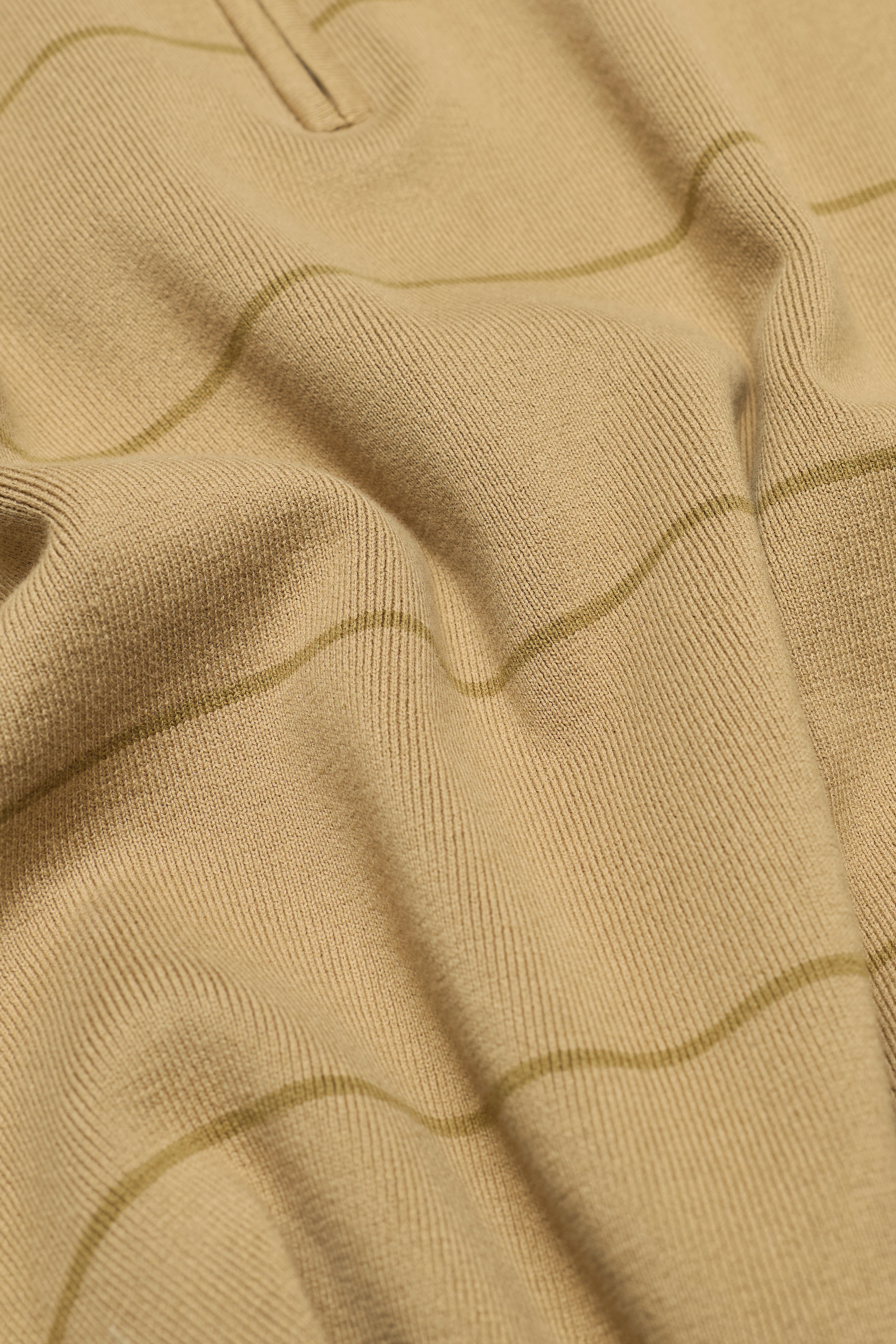 RAINS Striped Knit W Long Sleeve Polo Fawn Long Sleeve