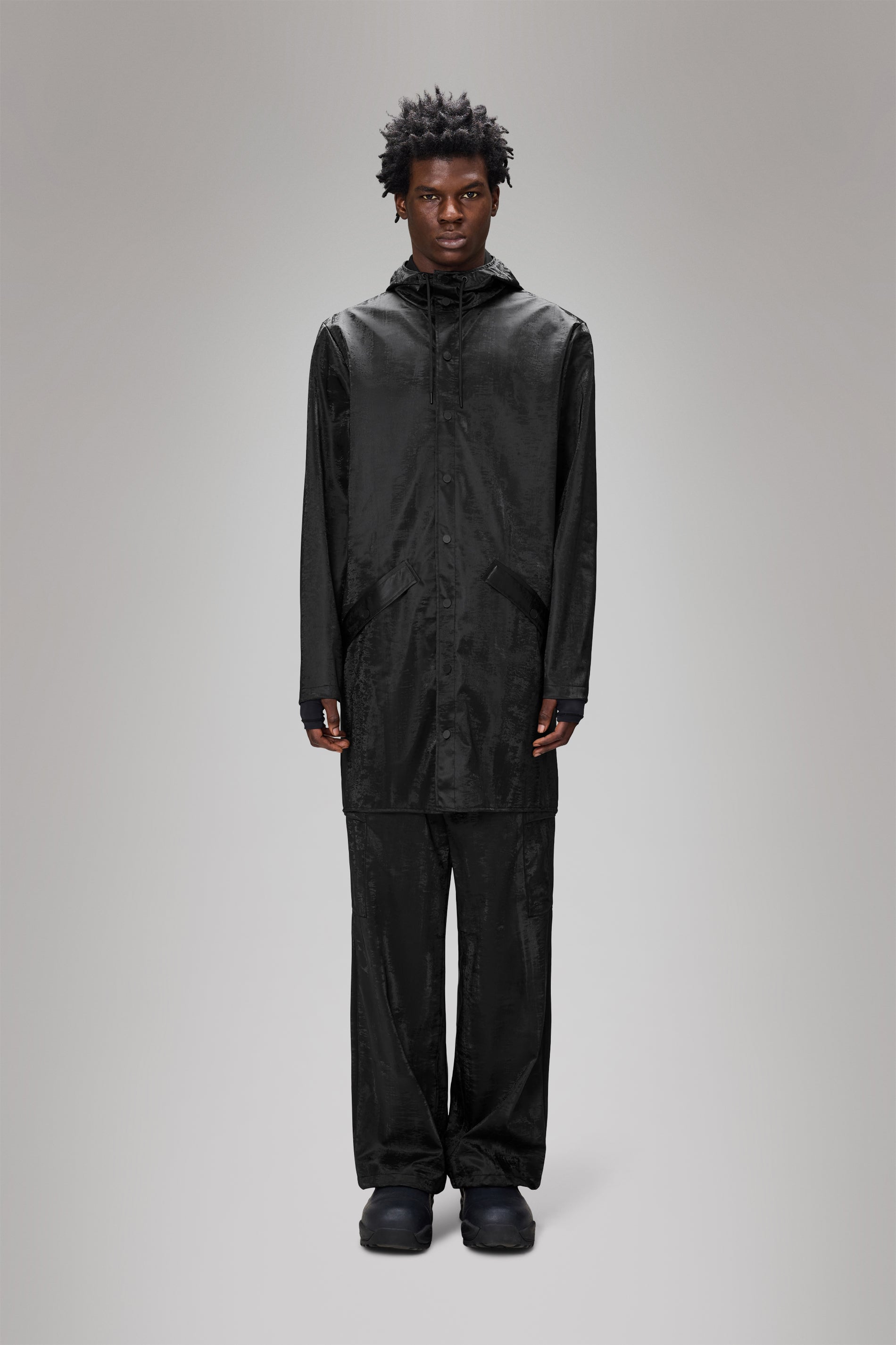 RAINS Long Jacket Coal Jacket