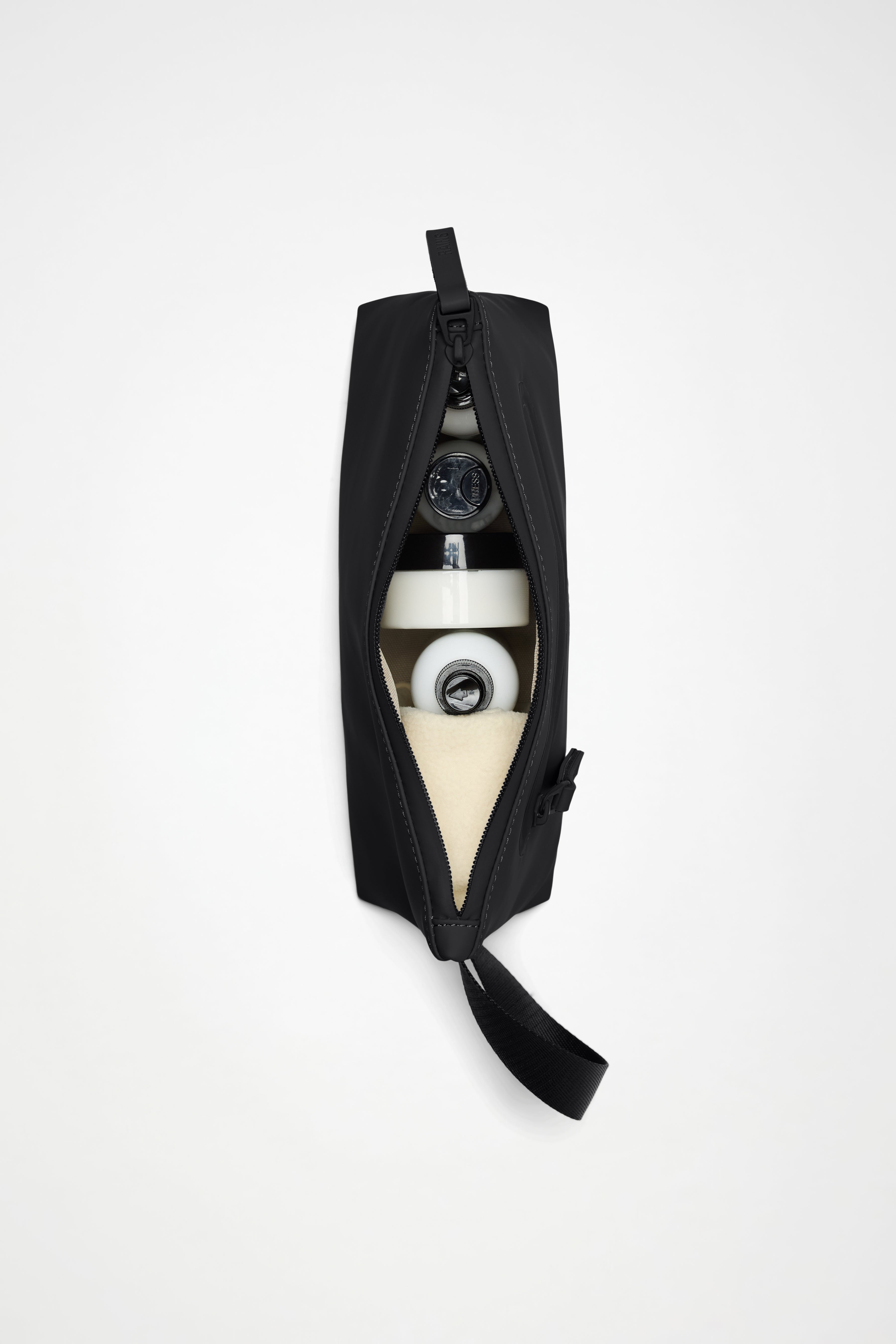 RAINS 2 Zip Cosmetic Bag Large Beige Wash Bag