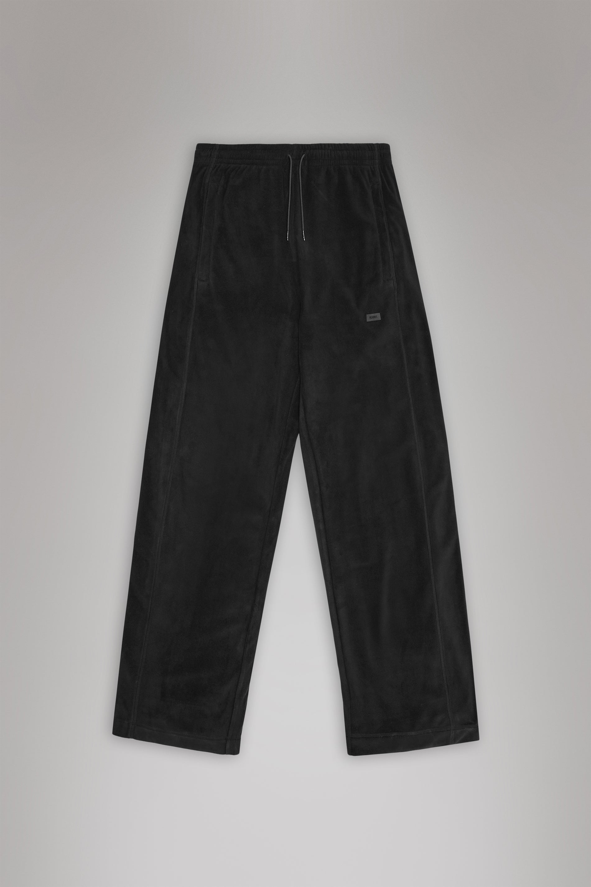 RAINS Addis Fleece Pants Wide Black Pants