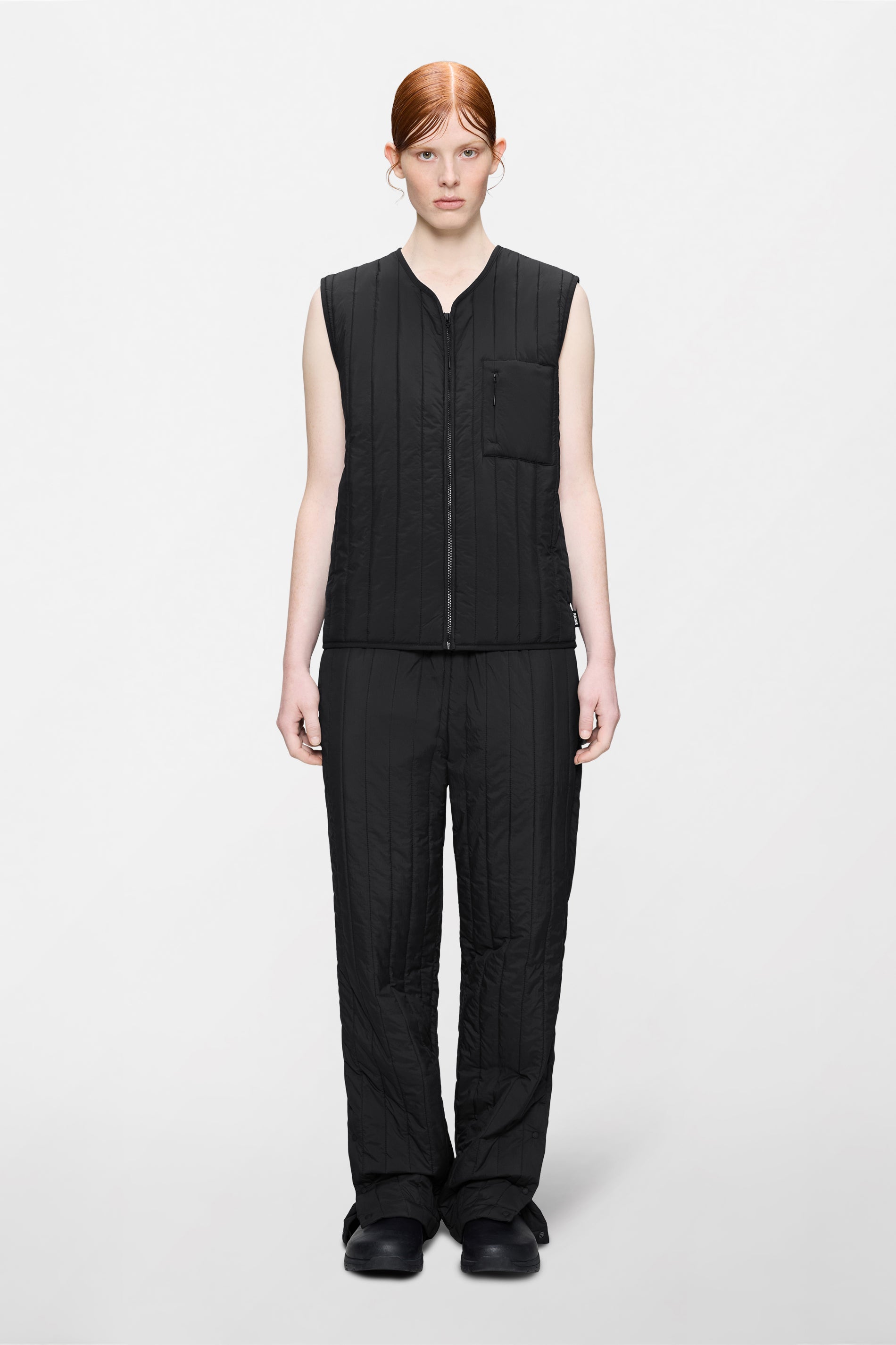 RAINS Banja Liner Vest Black Short Sleeve