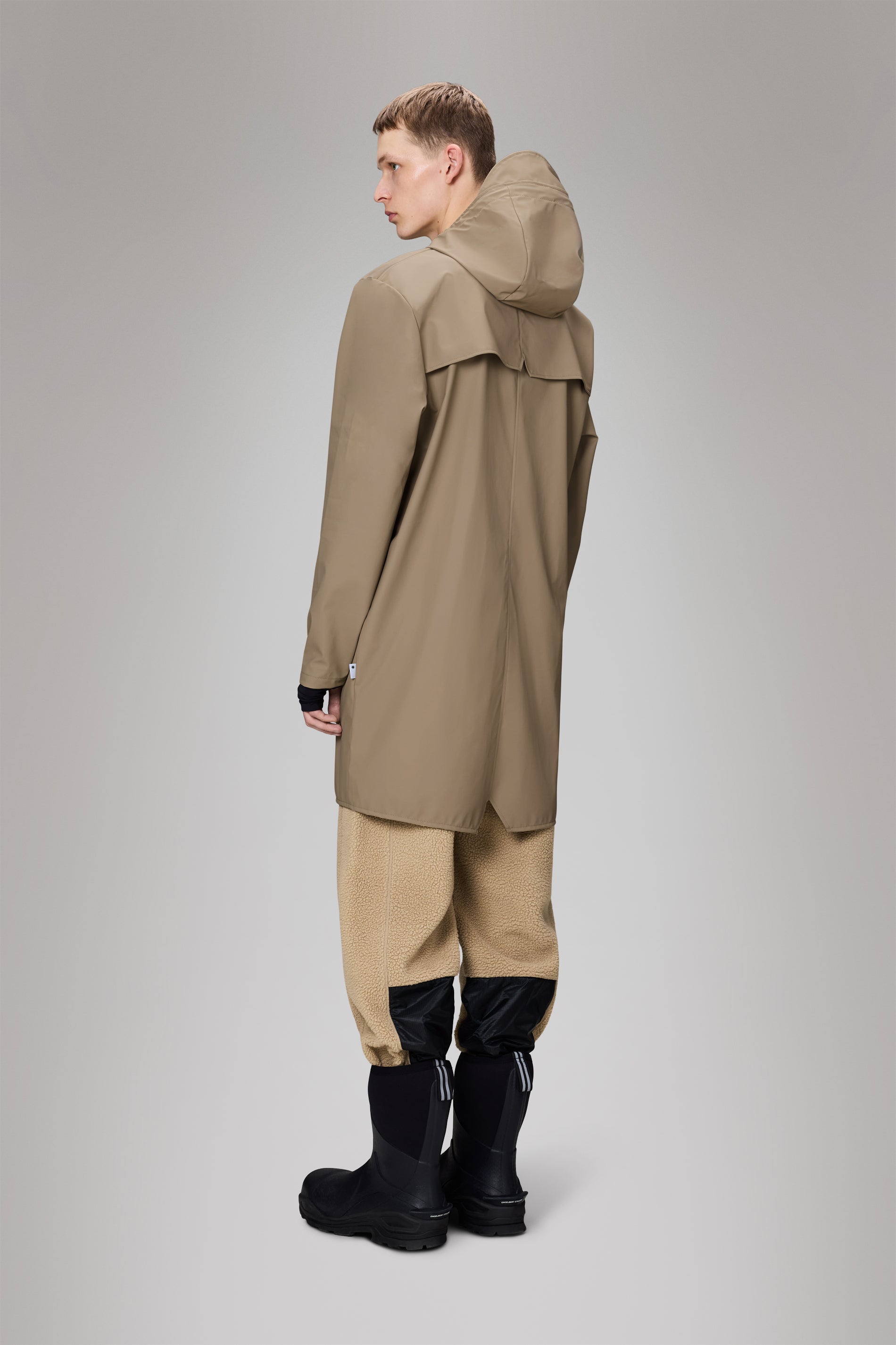 RAINS Long Jacket Beige Jacket