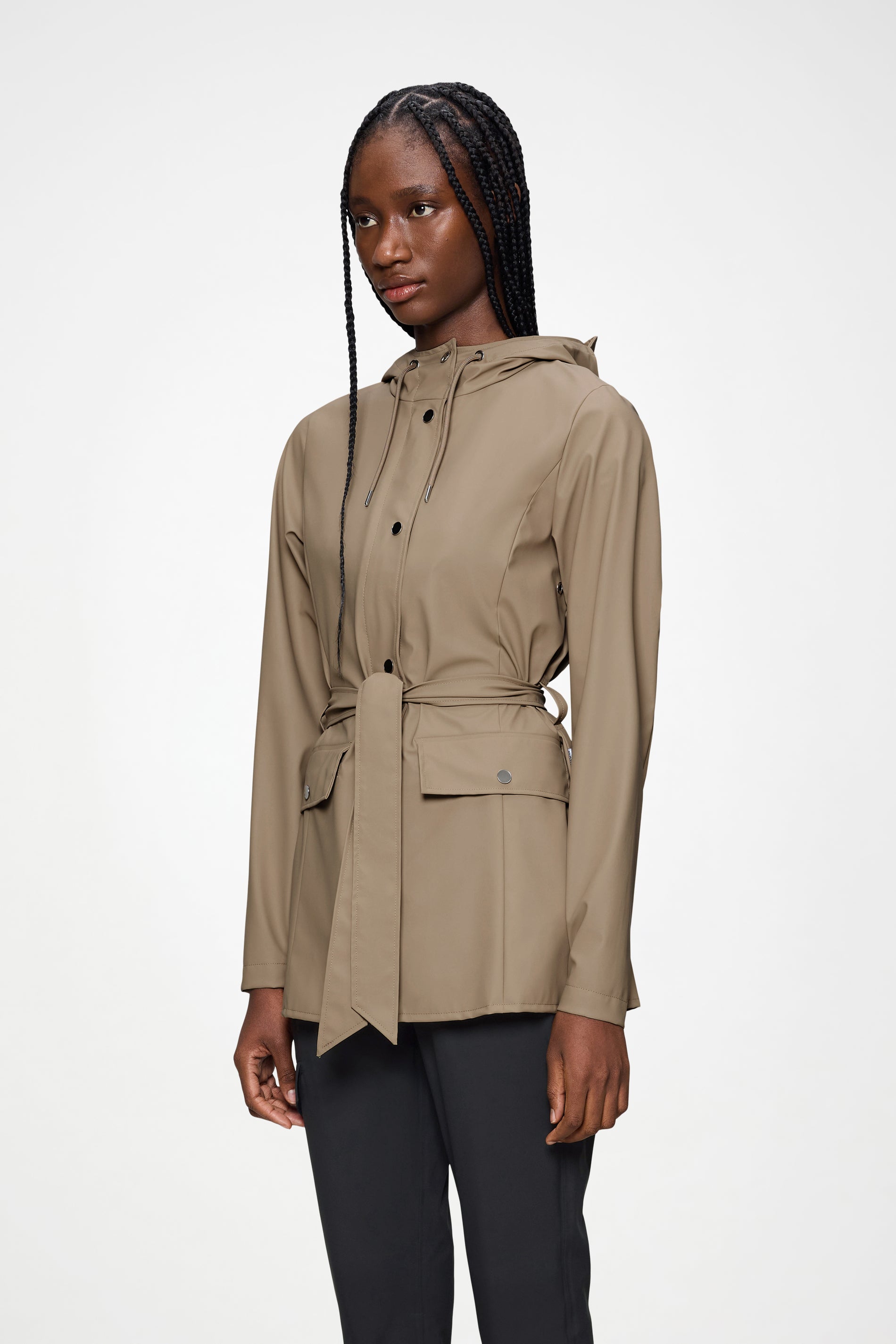 RAINS Curve Jacket Beige Jacket