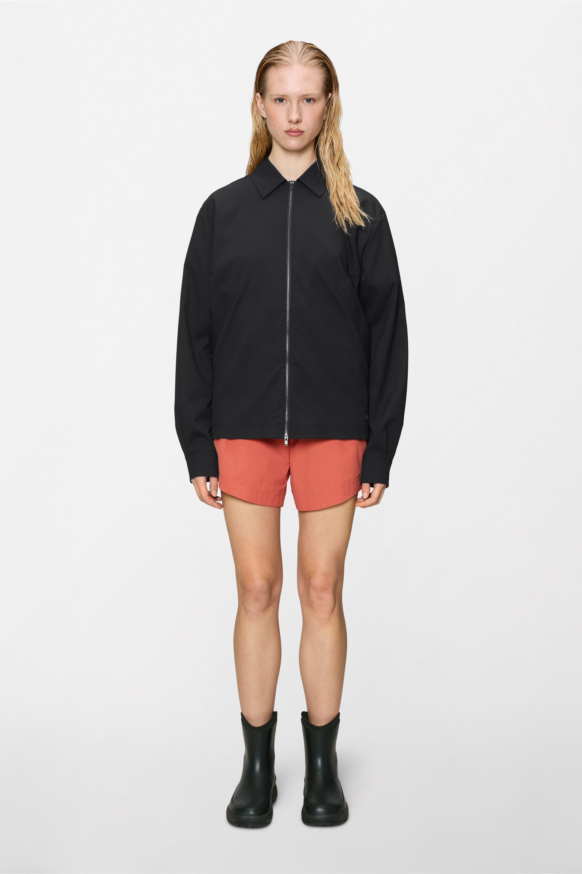 RAINS Day Long Sleeve Shirt Black Long Sleeve