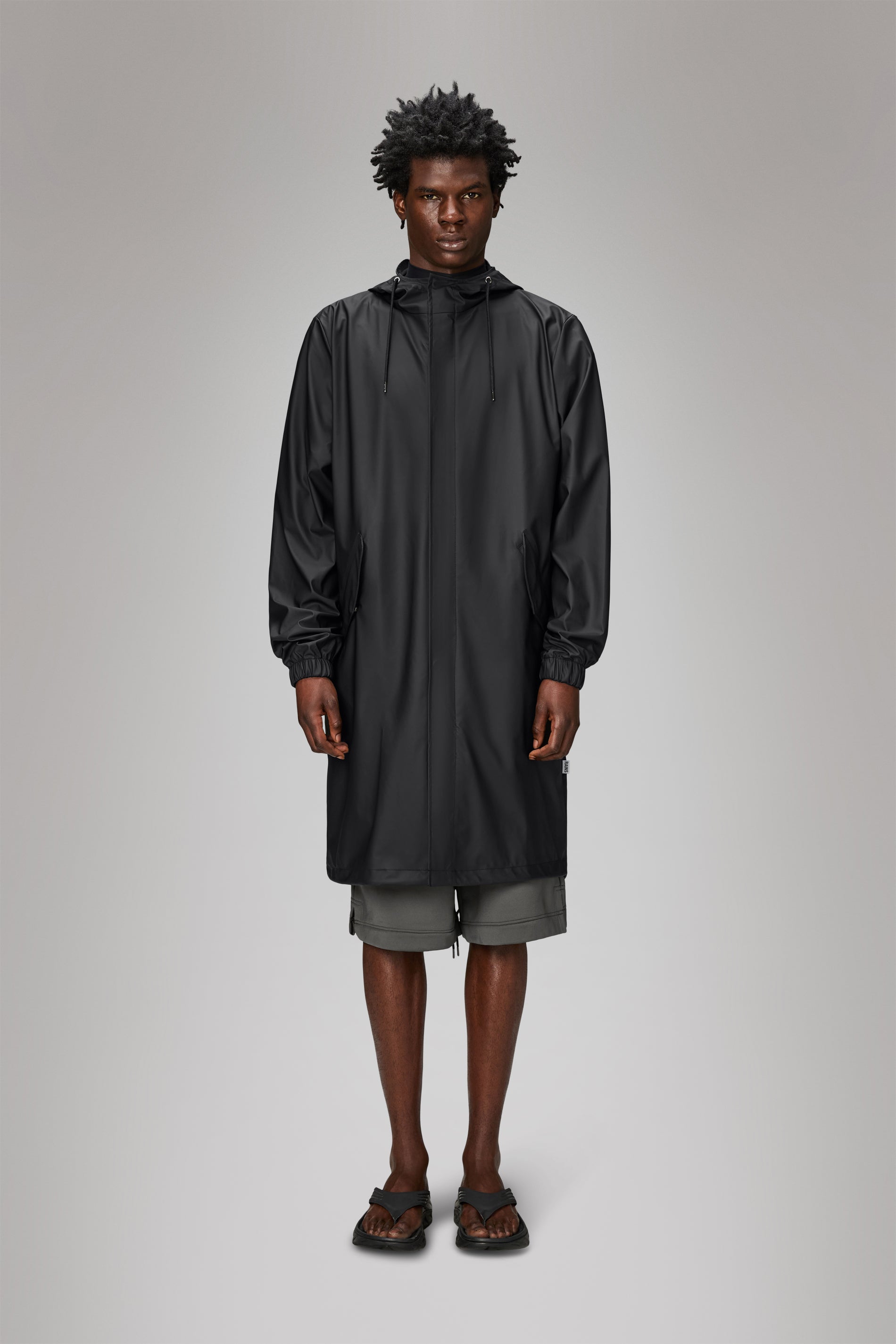 Rains Fishtail Parka Black Jacket