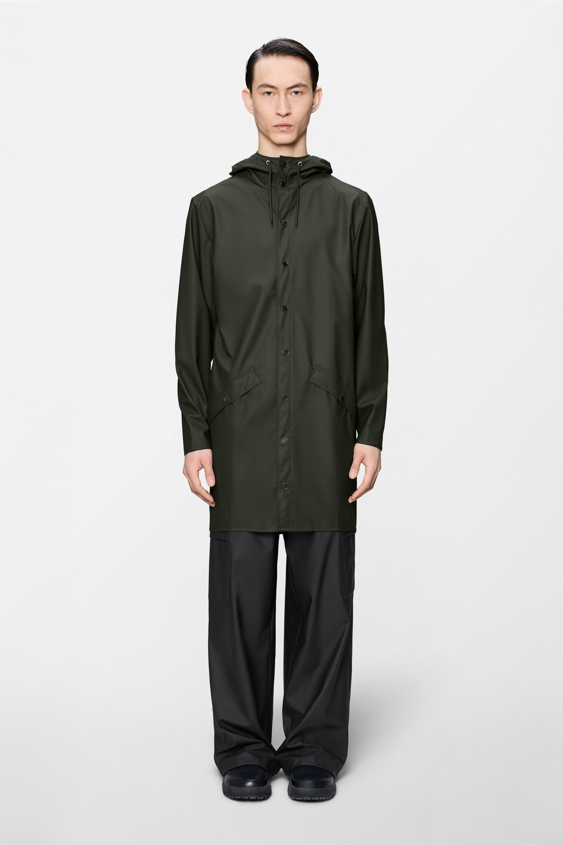 RAINS Long Jacket Green Jacket