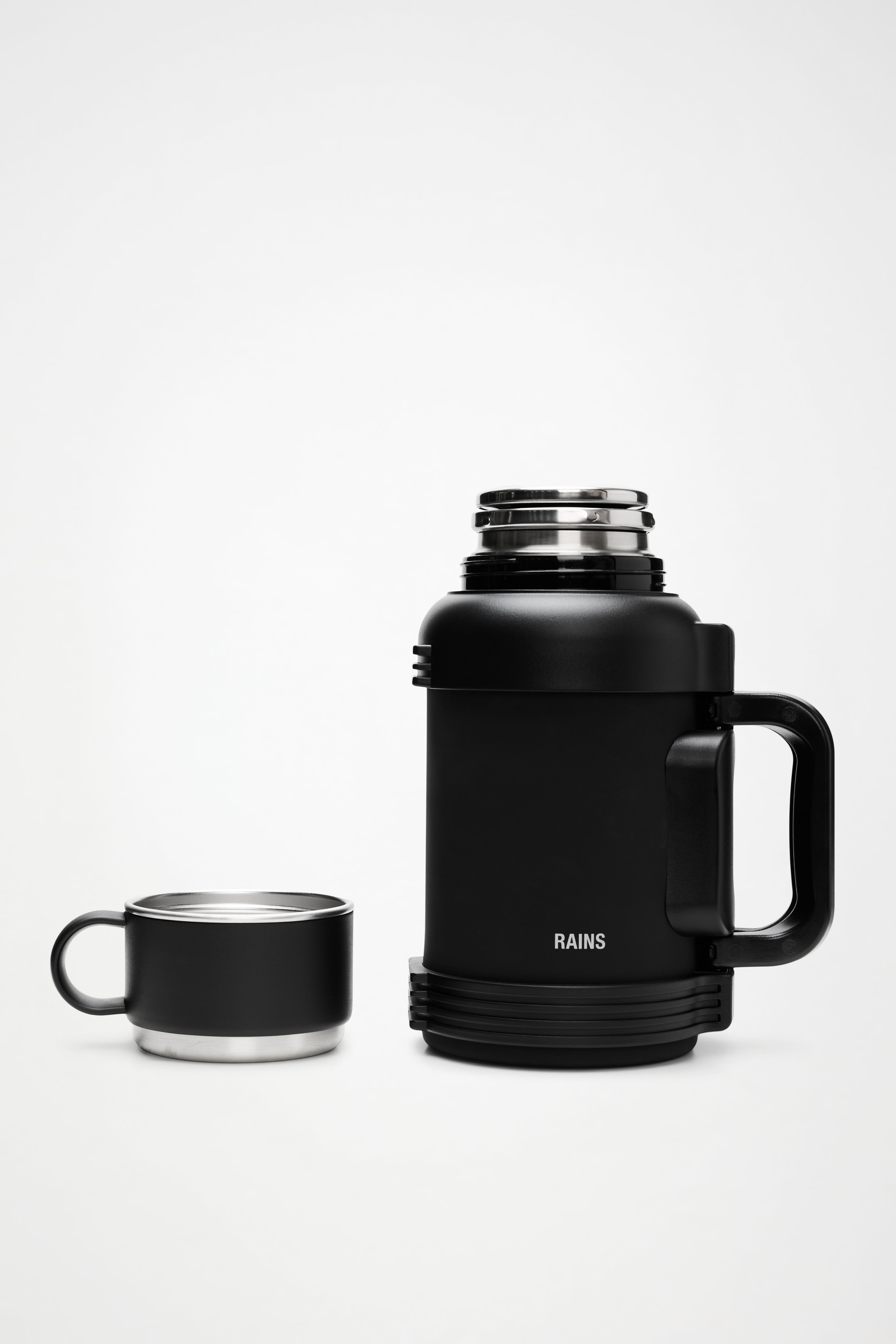 RAINS Stainless Steel Tumbler Vacuum Flask 1300ml Black Coffee Mugs