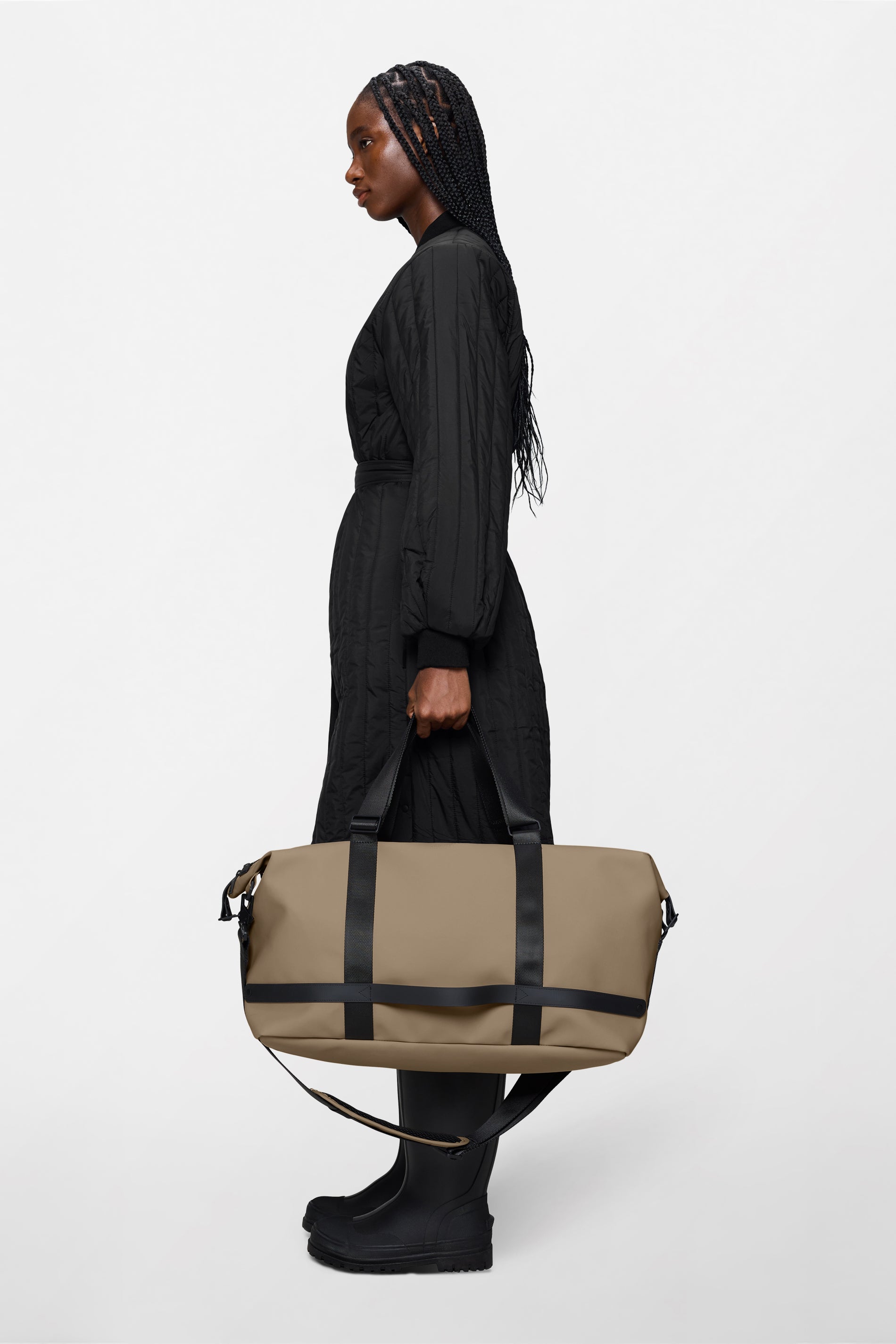 RAINS OTG Weekend Bag Beige Weekender