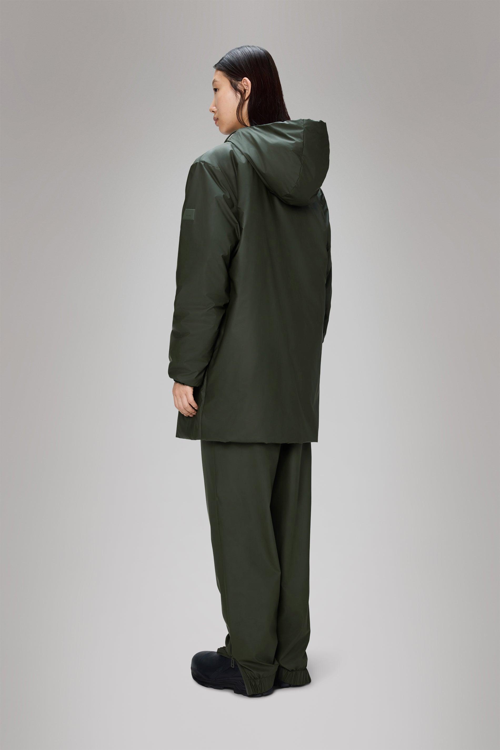 RAINS Lohja Long Insulated Jacket Green Jacket