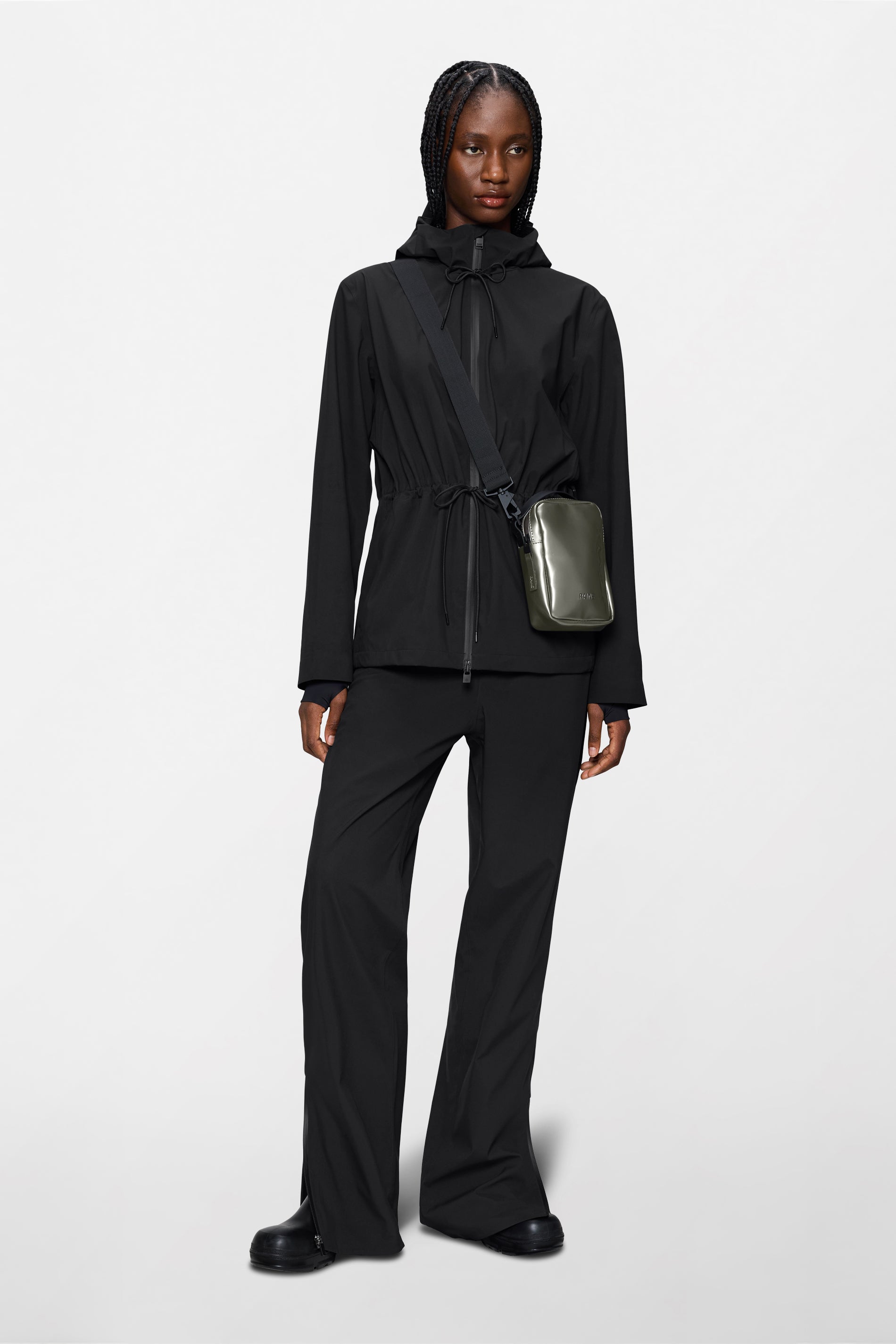 RAINS Suva Hardshell String W Jacket Black Jacket