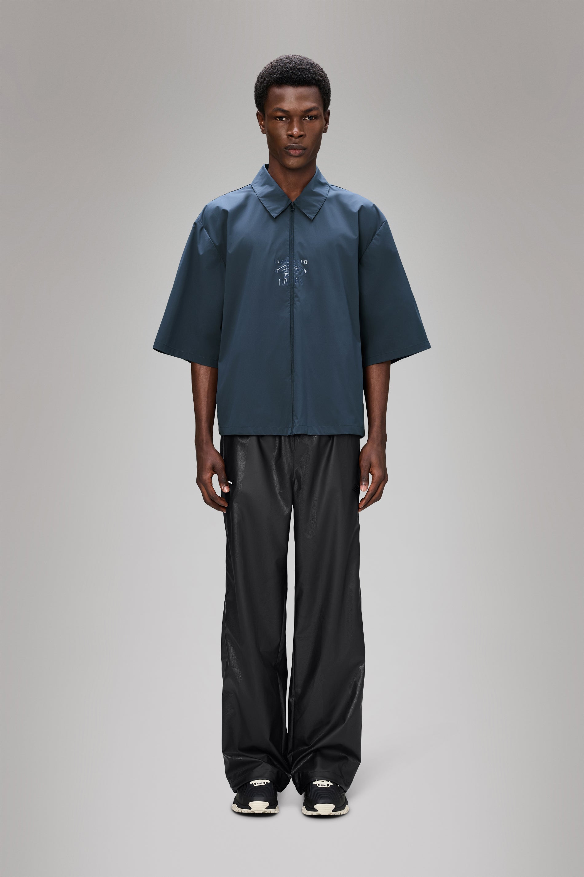 RAINS Rains x Umbro Drill Overshirt Major Blue Short Sleeve