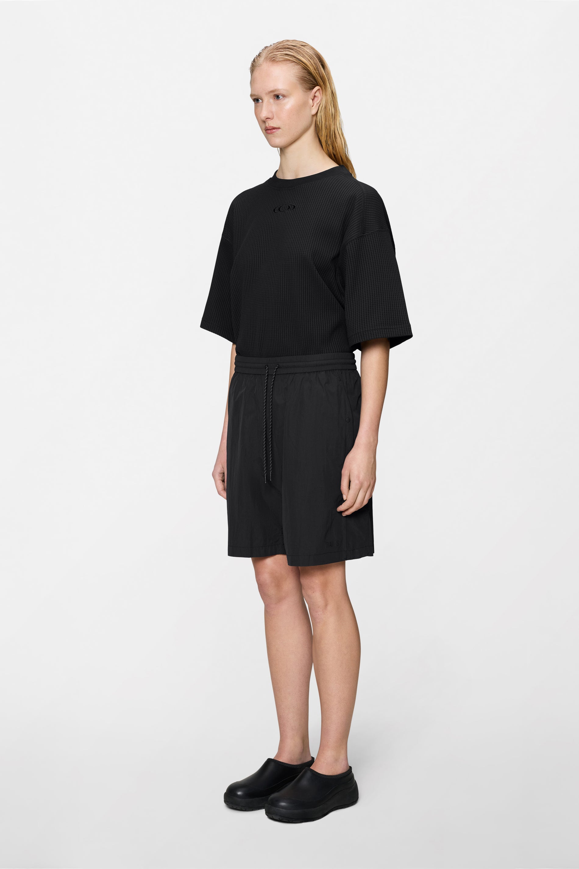 RAINS Cooldown Track Shorts Black Shorts