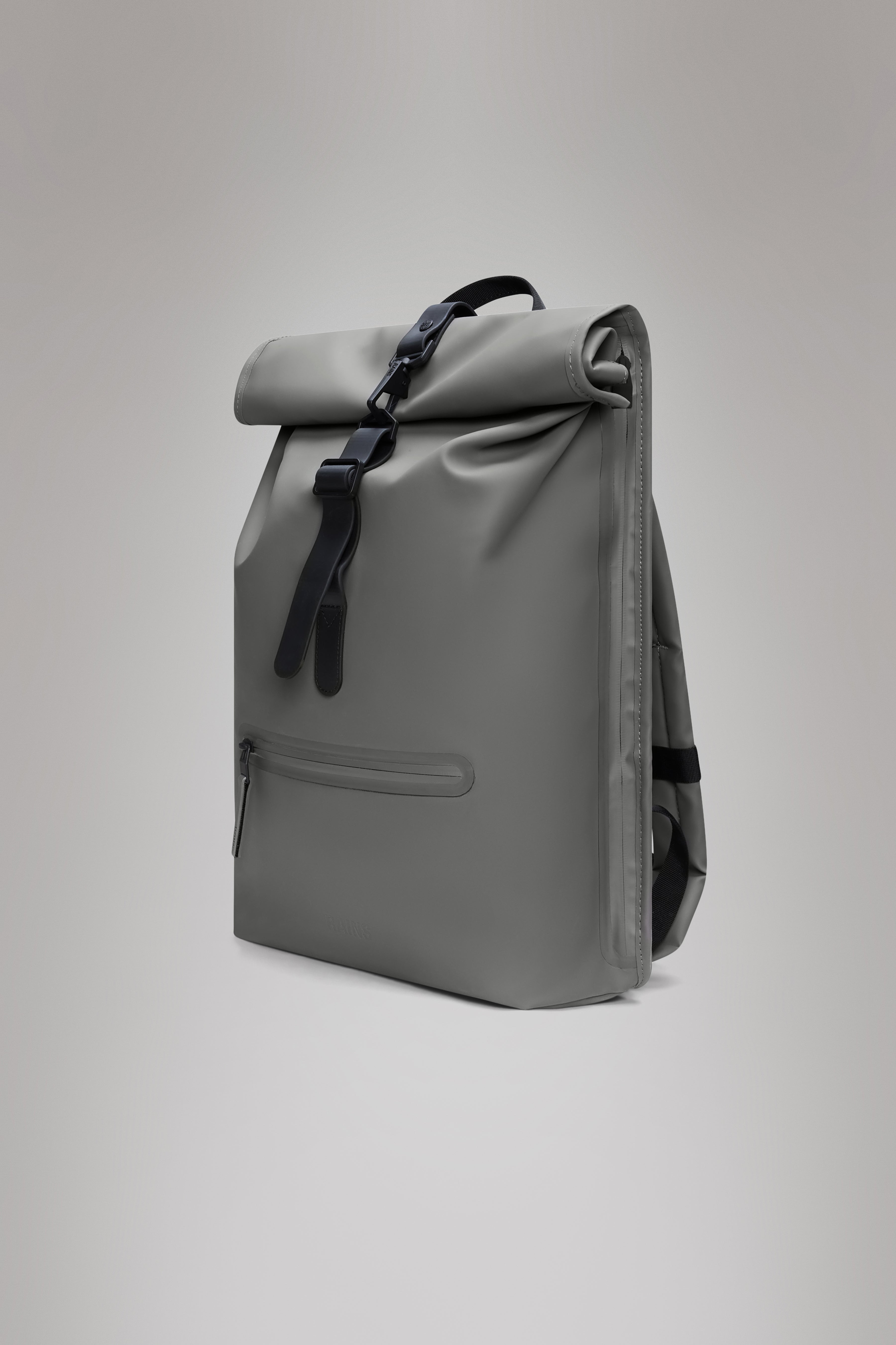 RAINS Rolltop Rucksack Grey 17L H48 x D11 x W32 cm Backpack