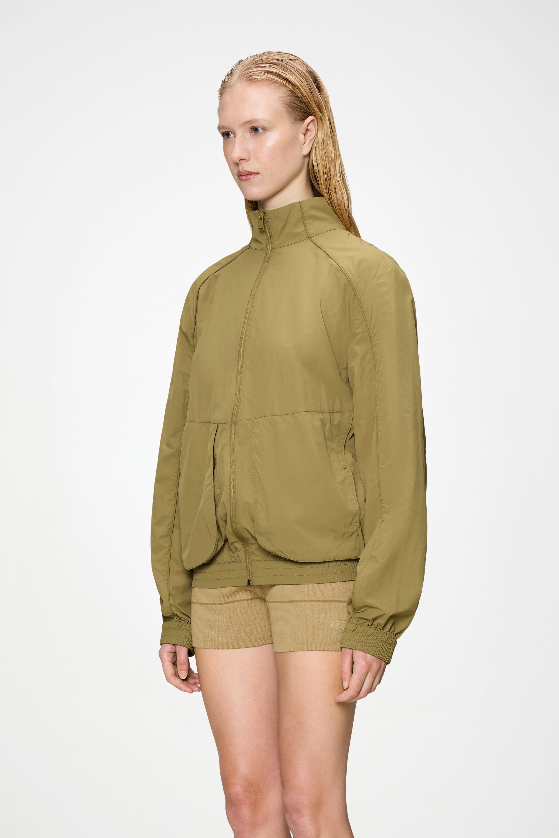 RAINS Cooldown Pocket Track Top Fawn Jacket
