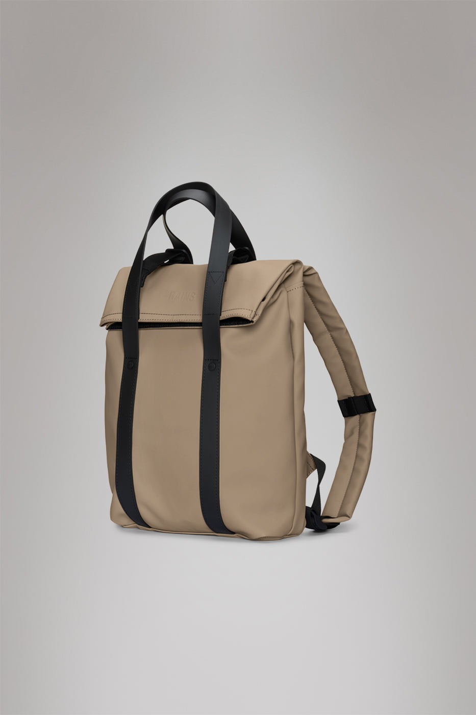 RAINS 2 Way Tote Backpack Mini Beige Backpack