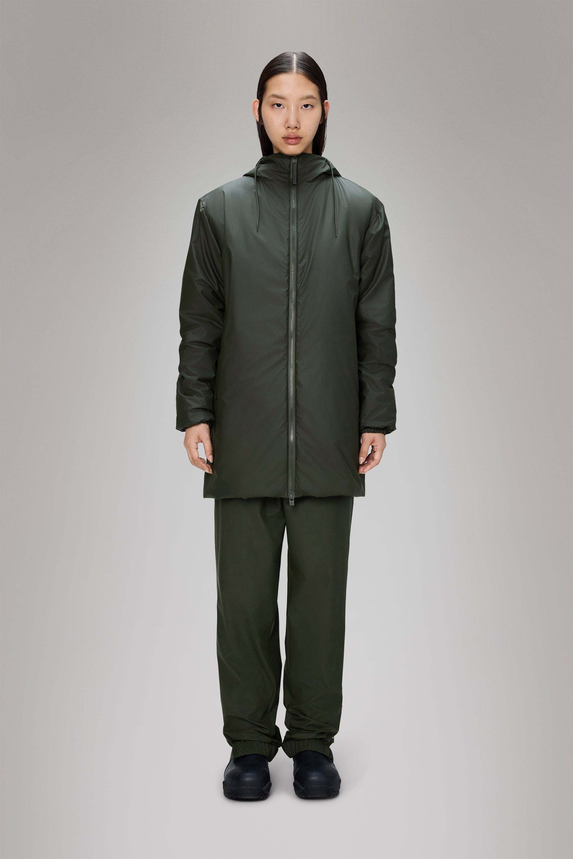 RAINS Lohja Long Insulated Jacket Green Jacket