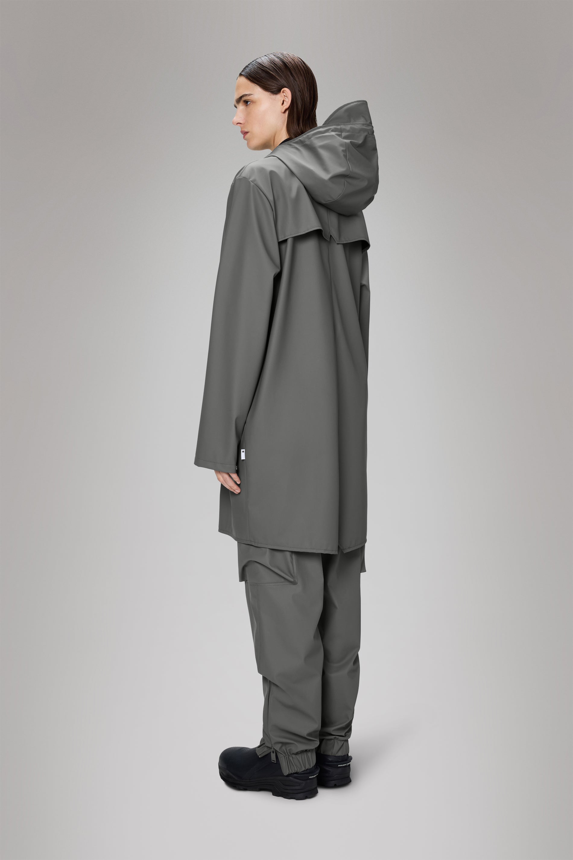RAINS Long Jacket Grey Jacket