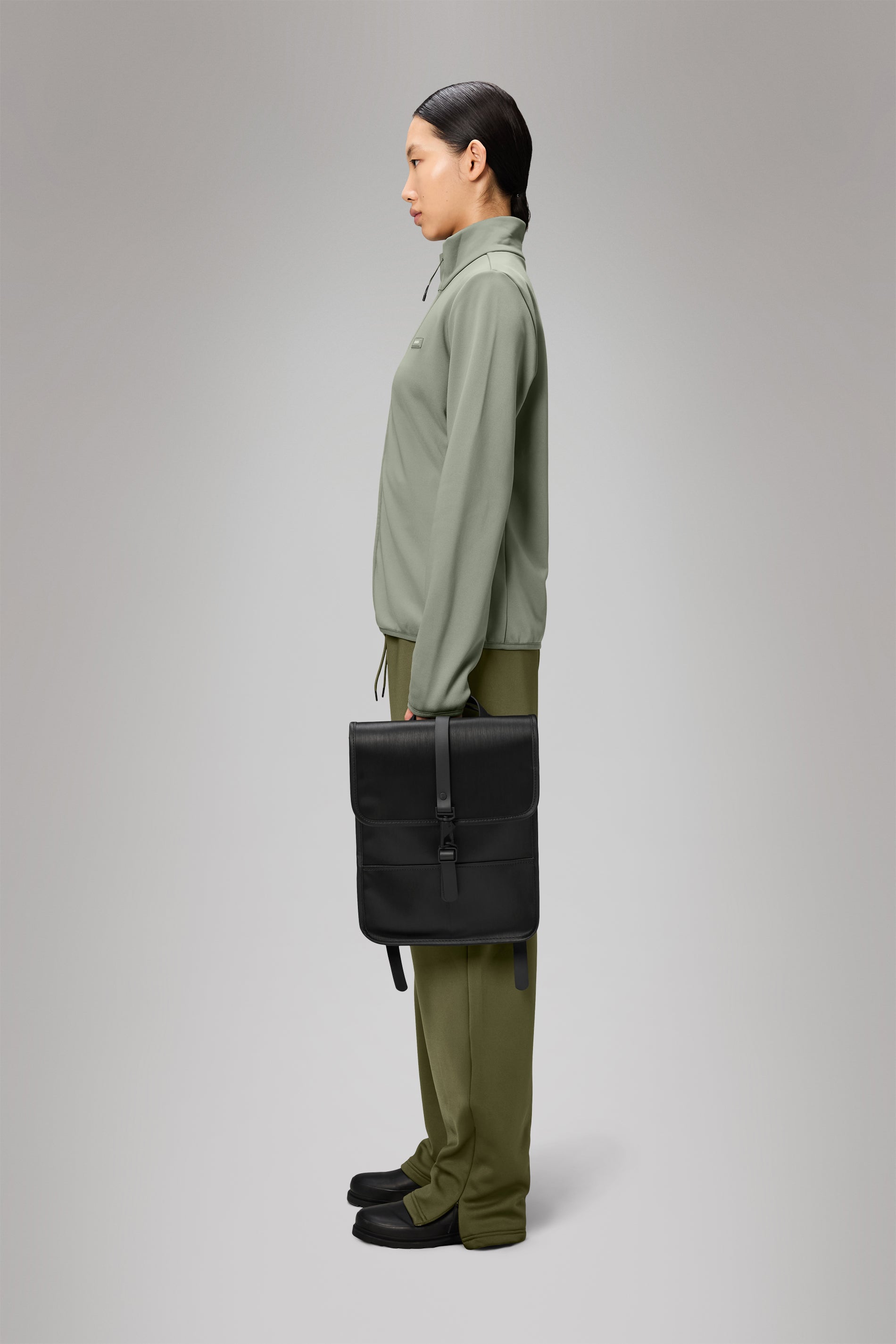 RAINS Backpack Micro Black Grain Backpack