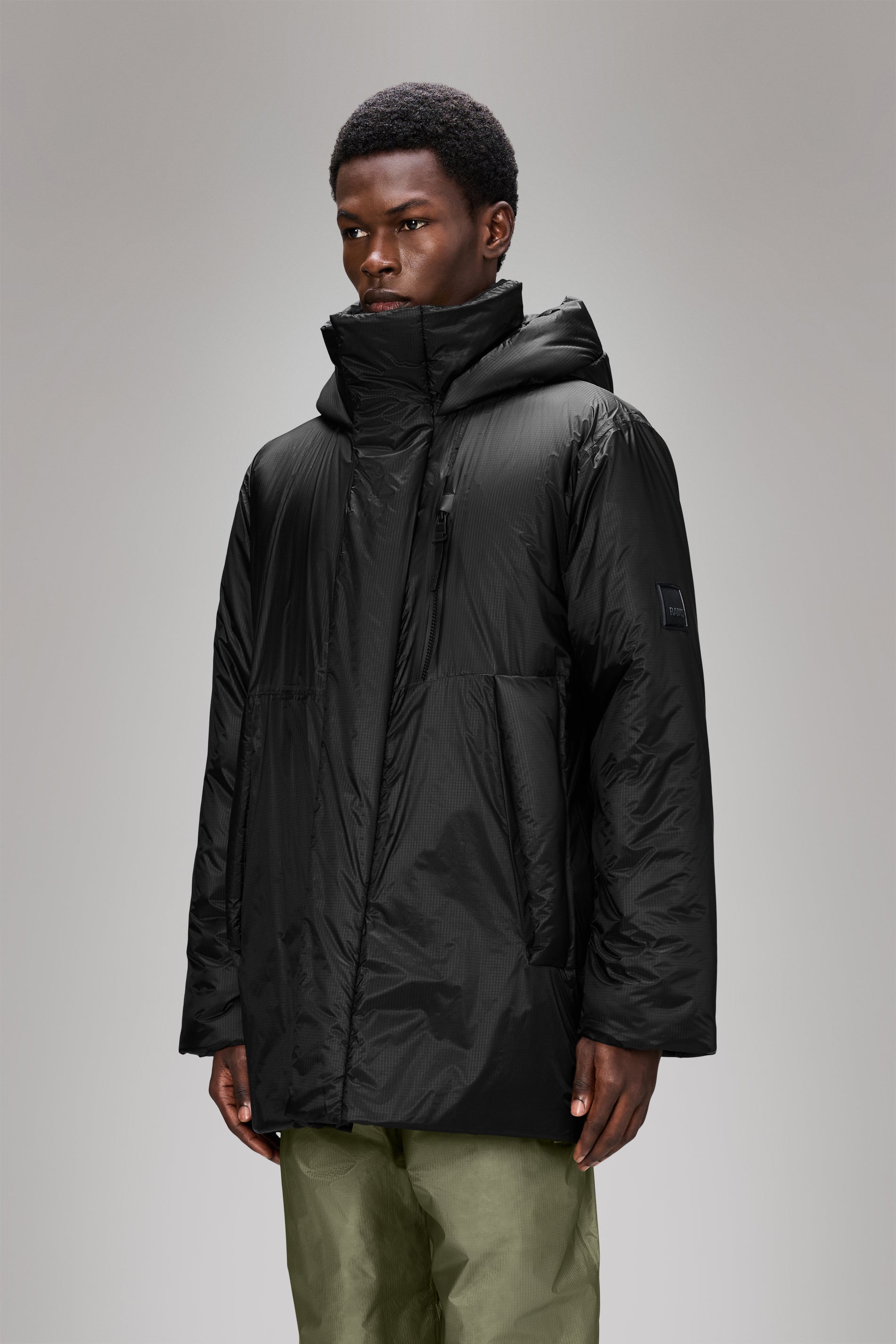 RAINS Torna Insulated Long Jacket Black Jacket