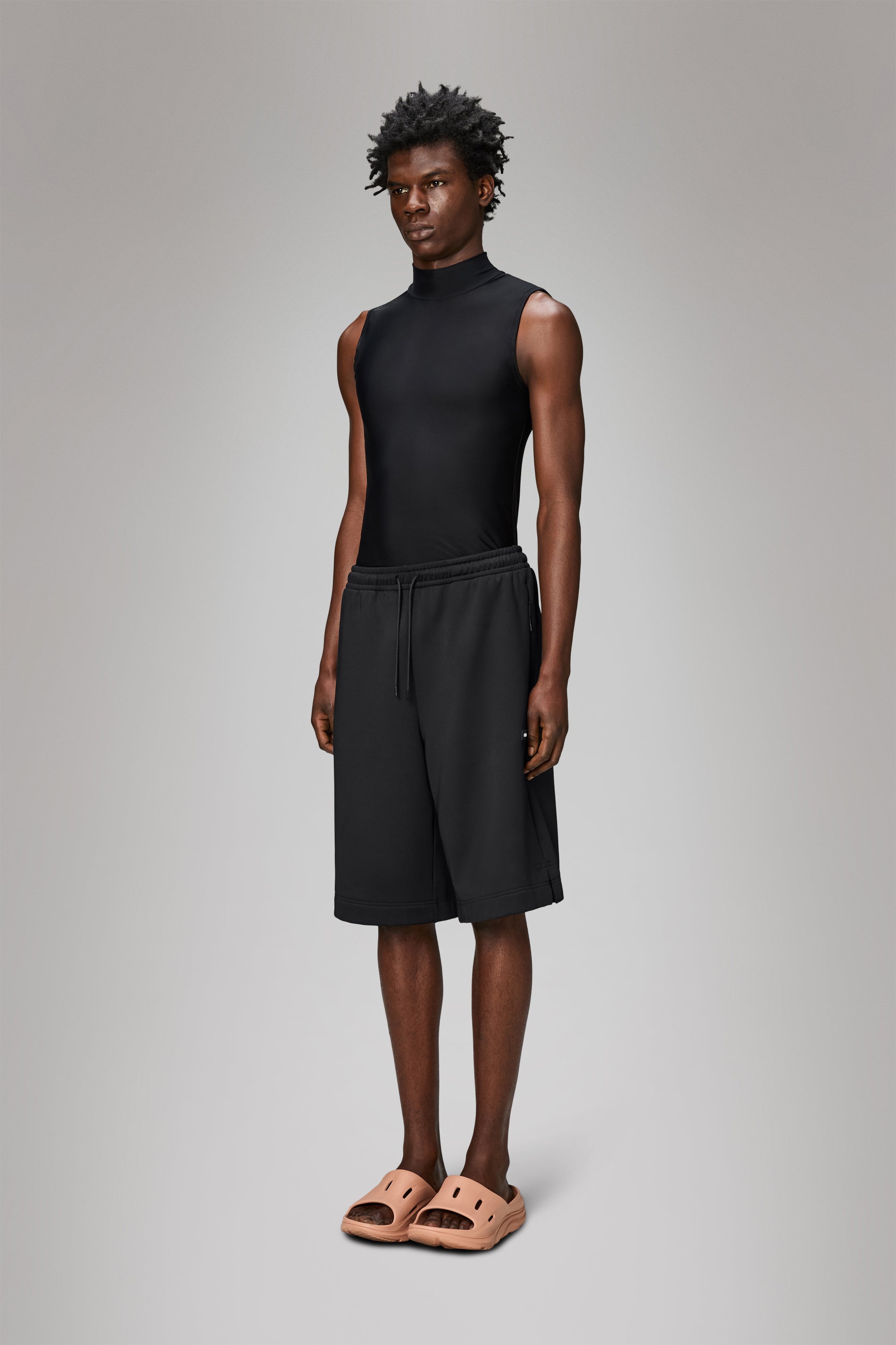 RAINS Sintra Fleece Bermuda Shorts Black Shorts