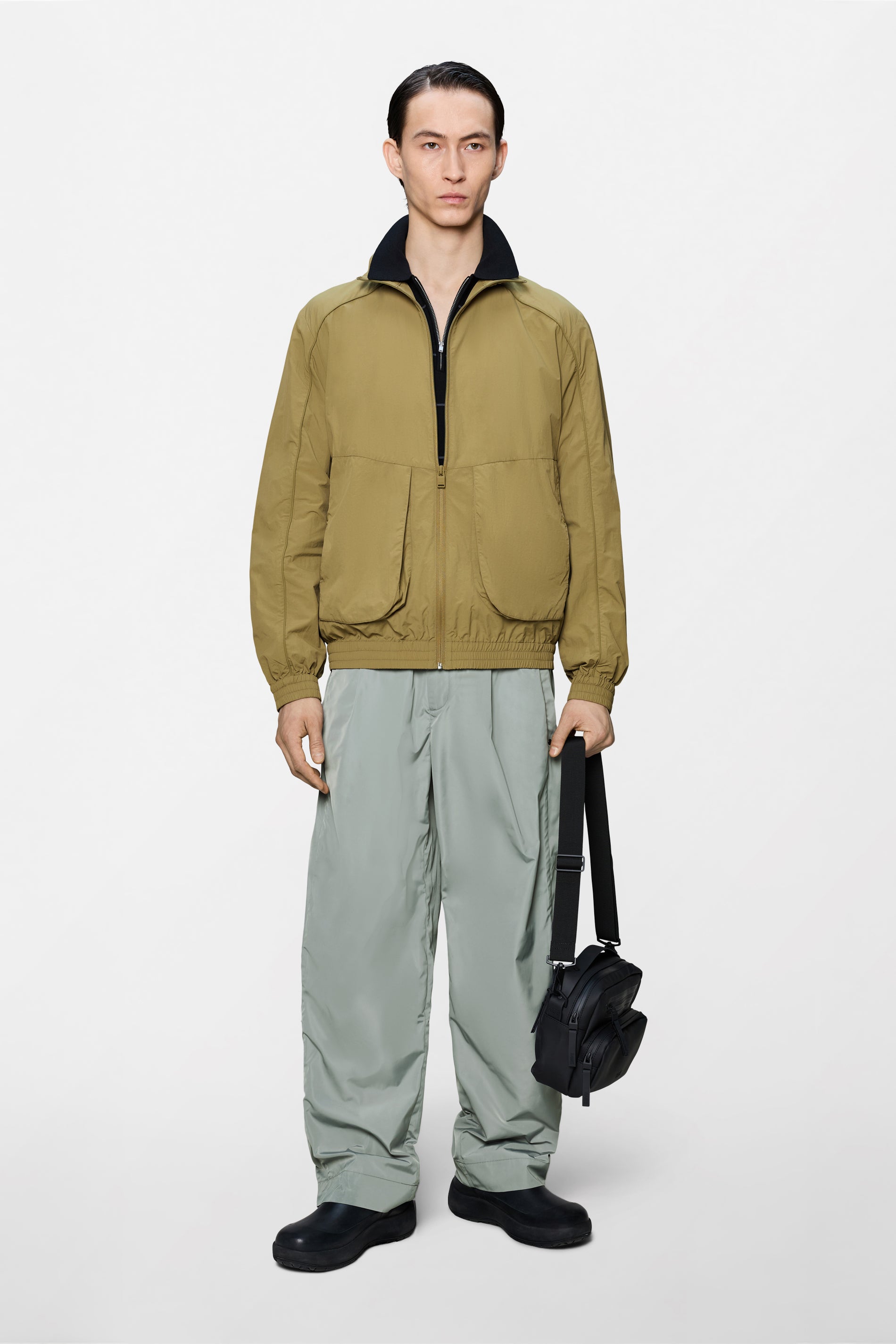 RAINS Cooldown Pocket Track Top Fawn Jacket