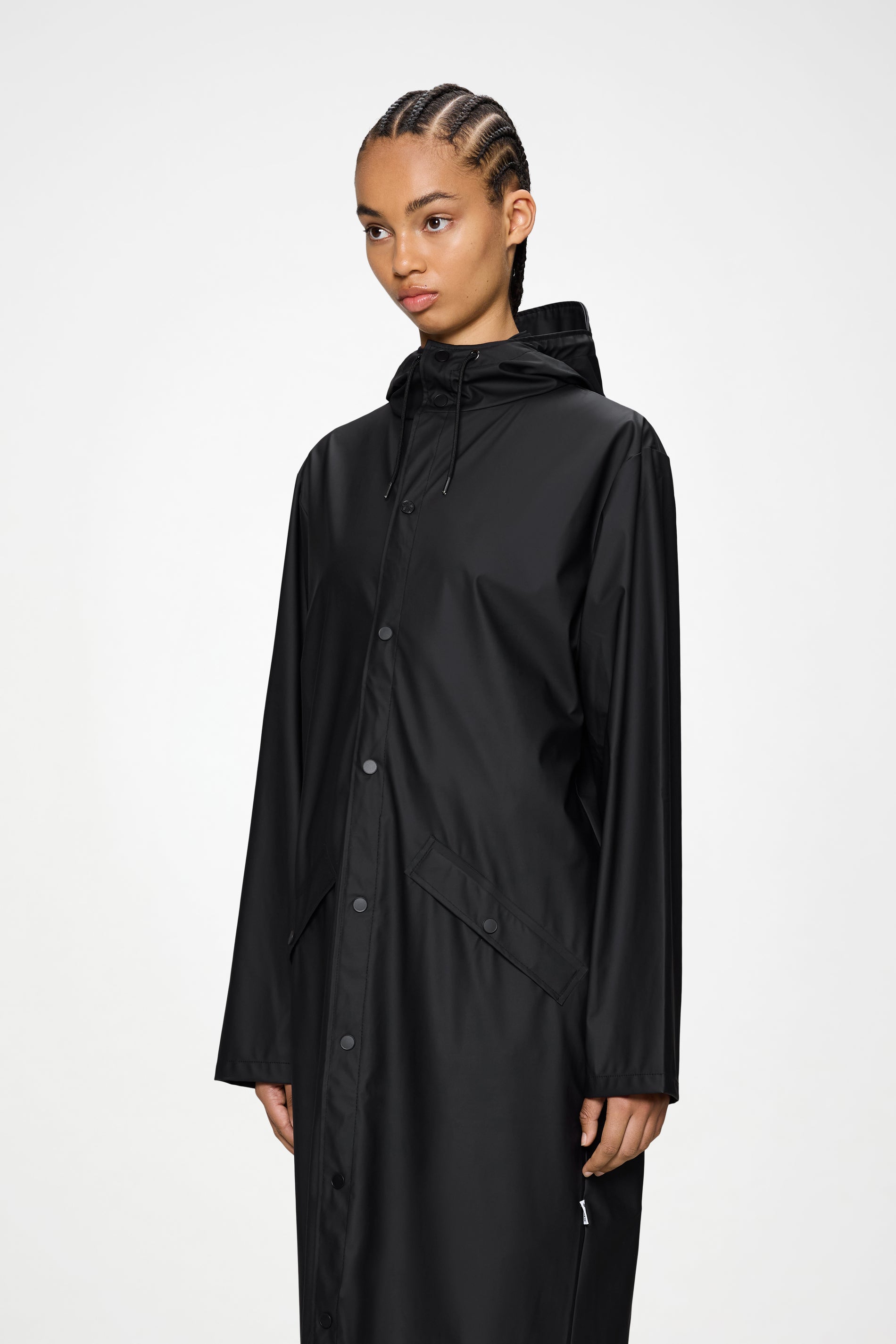 RAINS Longer Jacket Black Jacket