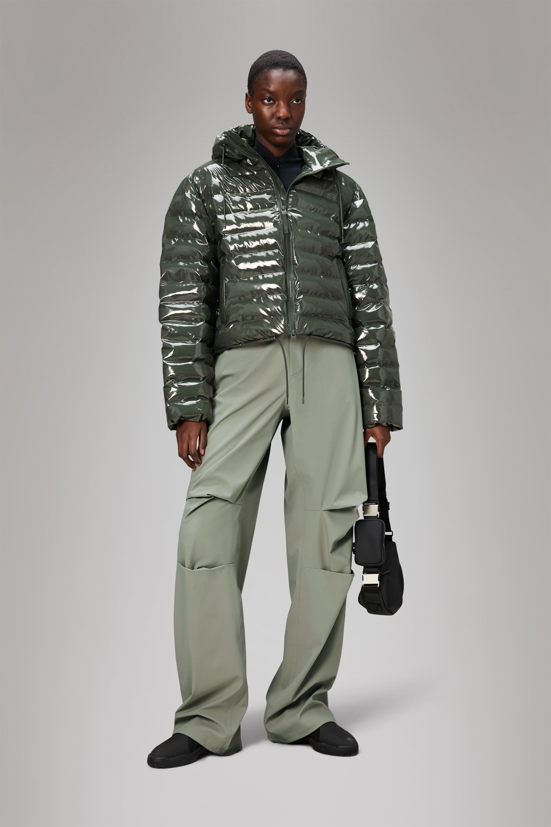 RAINS Lohja Short Puffer Jacket Swamp Jacket