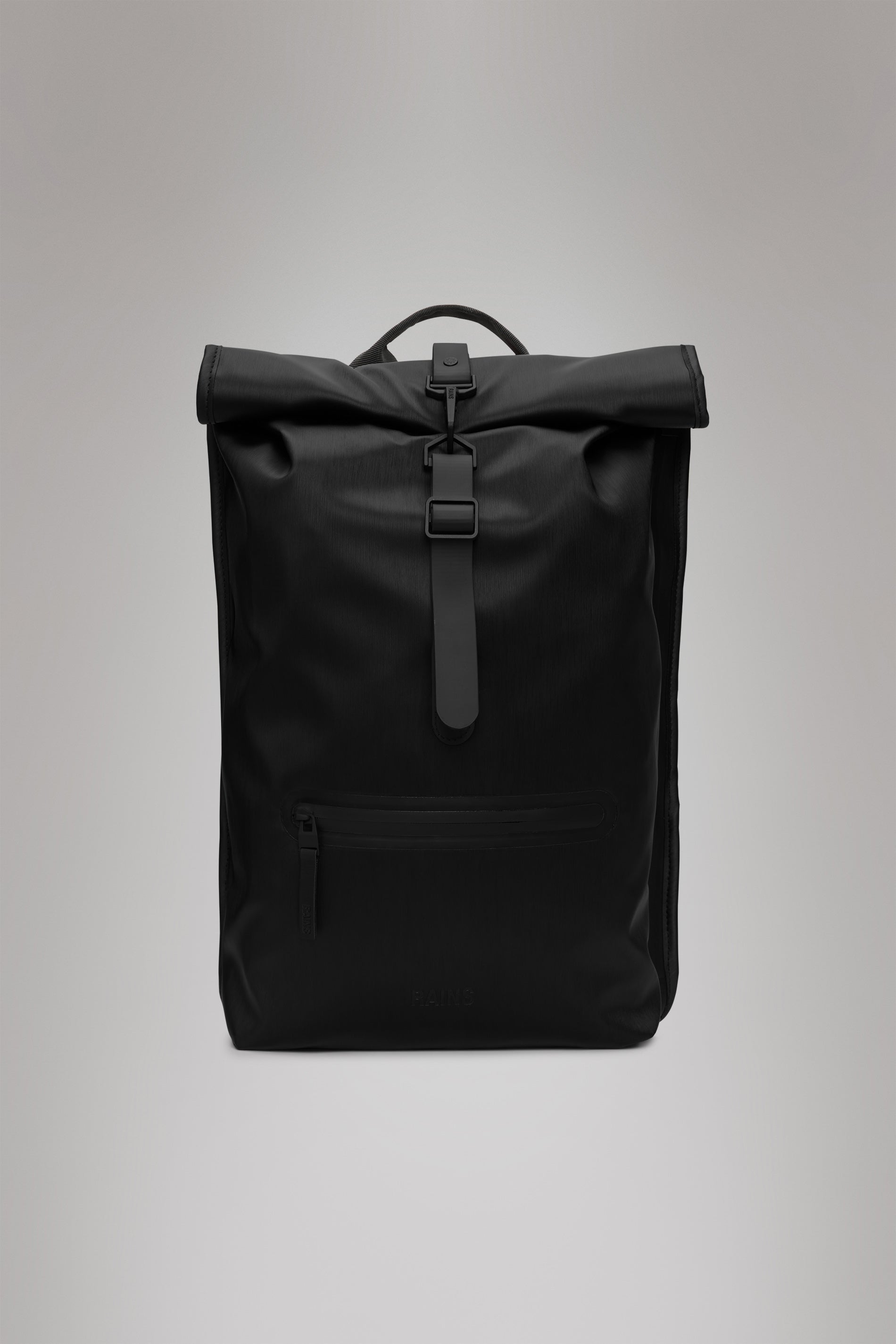 RAINS Rolltop Rucksack Black Grain 17L H60 x D11 x W32 cm Backpack