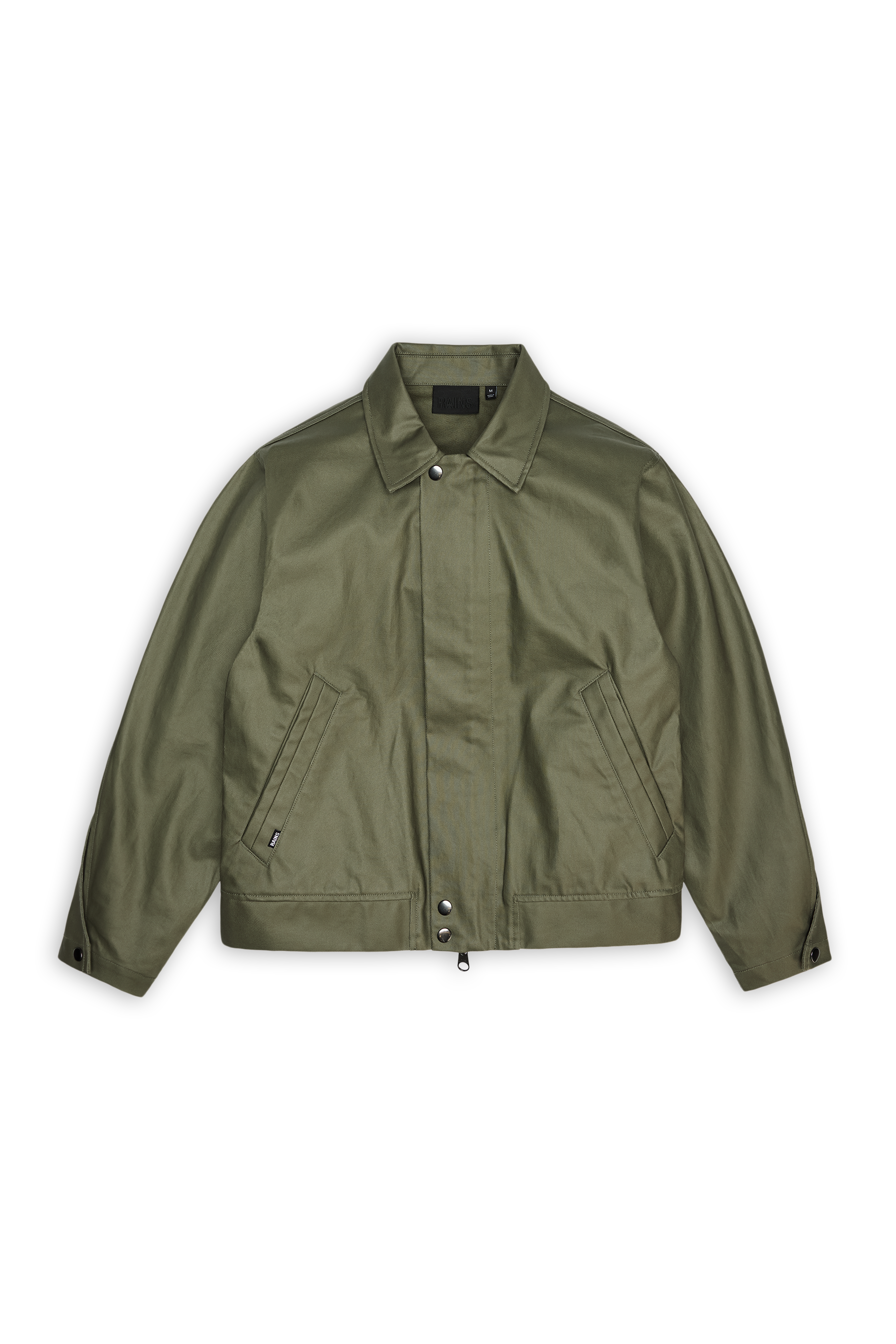 RAINS Heavy Woven Overshirt Moss Long Sleeve