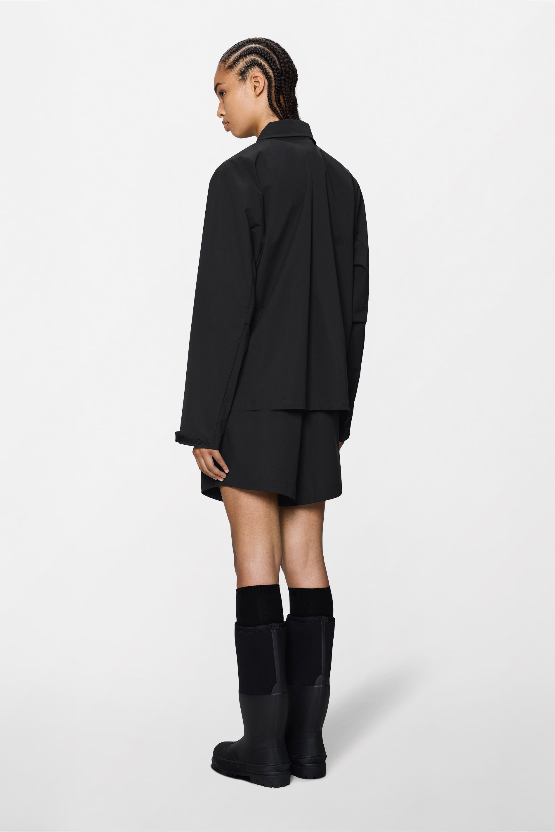 RAINS Mito Overshirt Black Long Sleeve