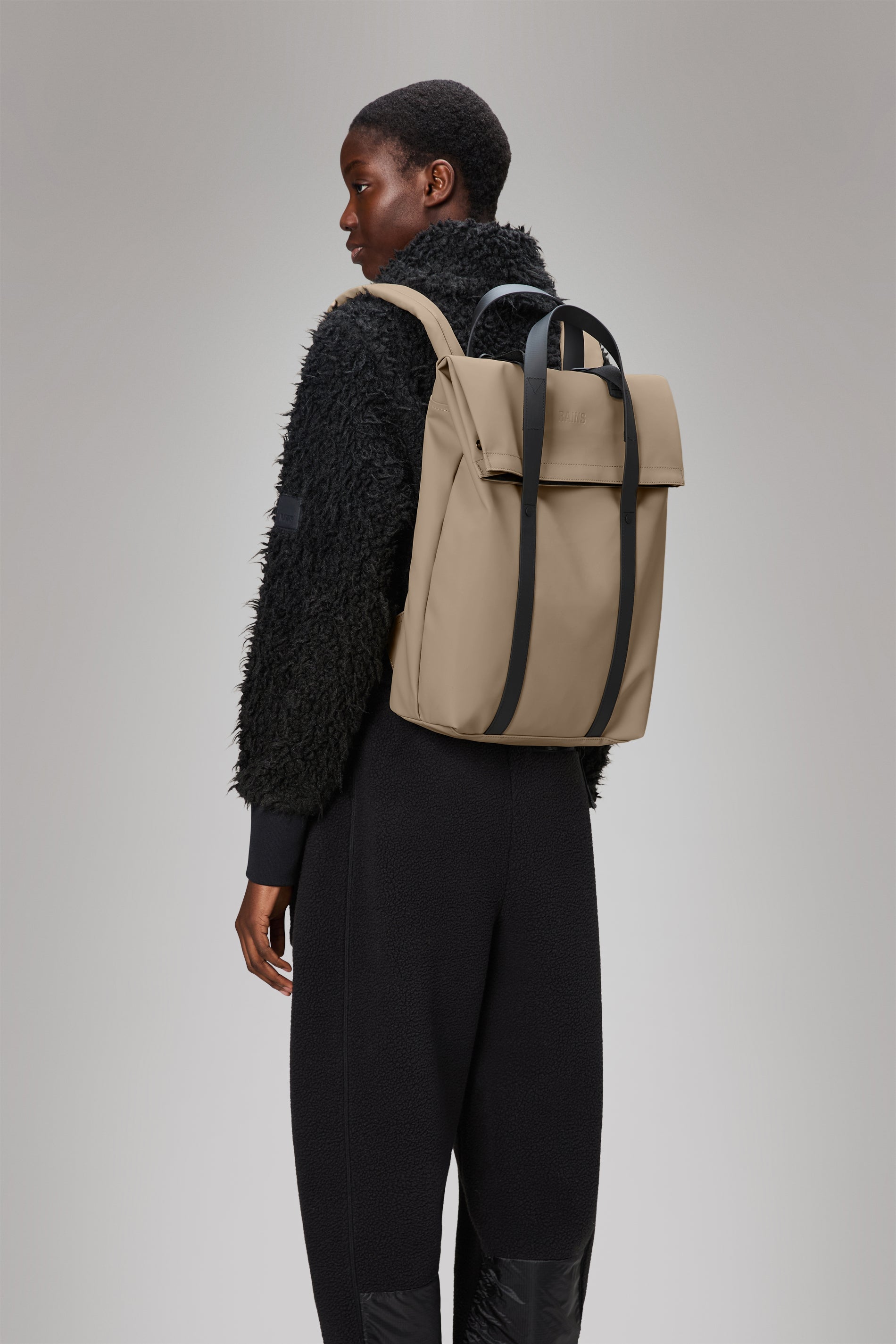 RAINS 2 Way Tote Backpack Beige 23L H58 x D12 x W33 cm Backpack
