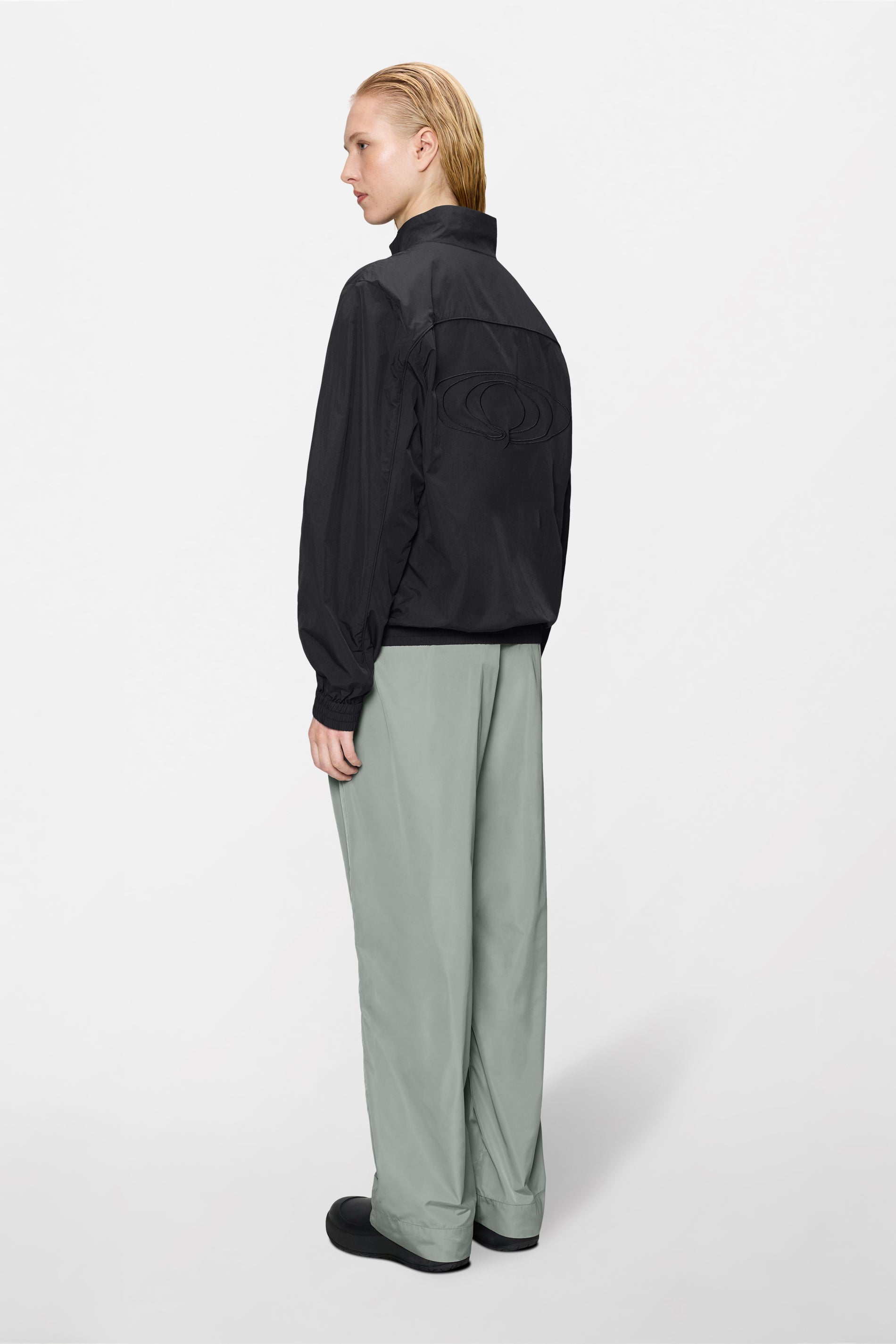 RAINS Cooldown Pocket Track Top Black Jacket