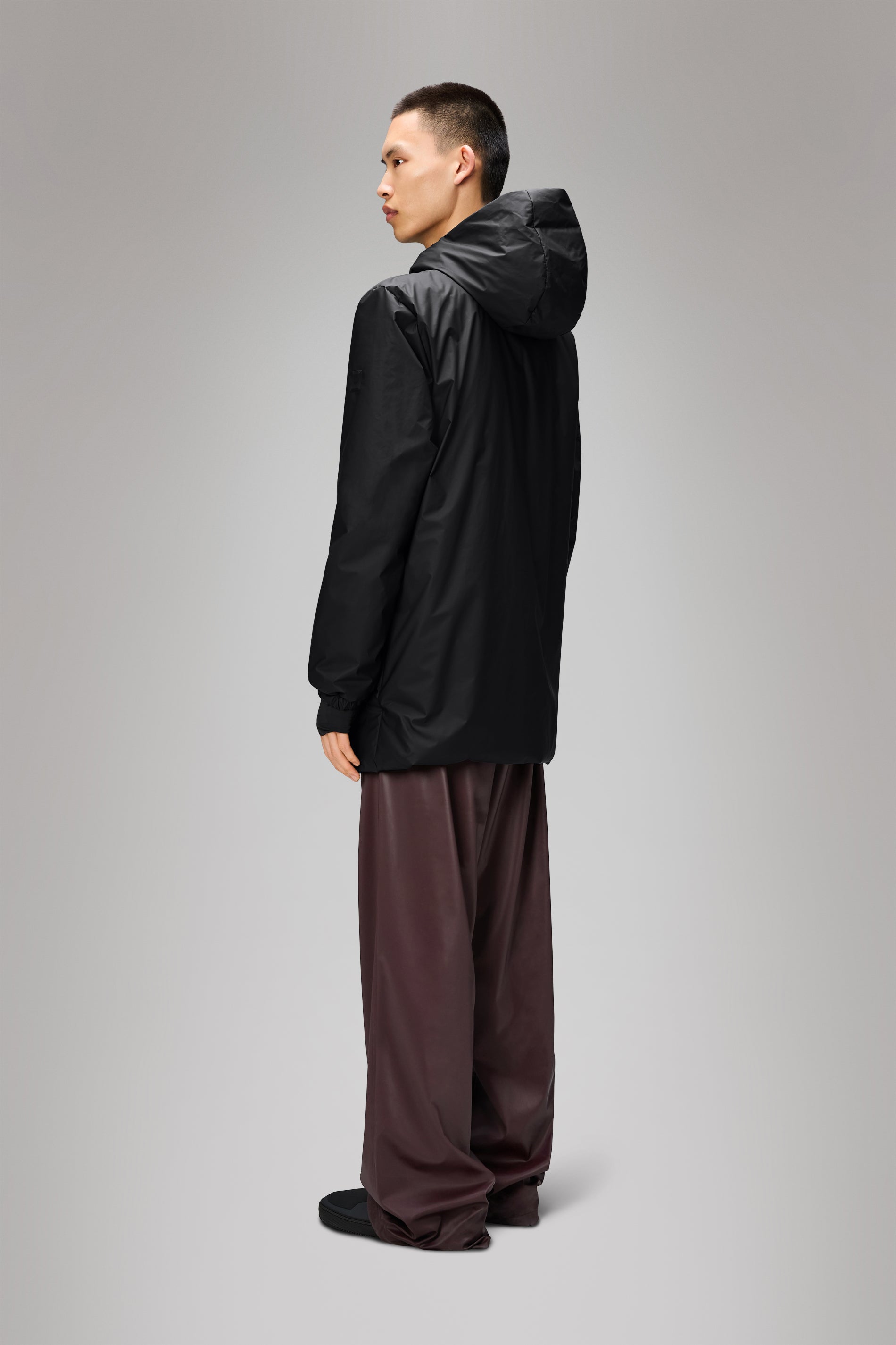 RAINS Lohja Long Insulated Cargo Jacket Black Jacket