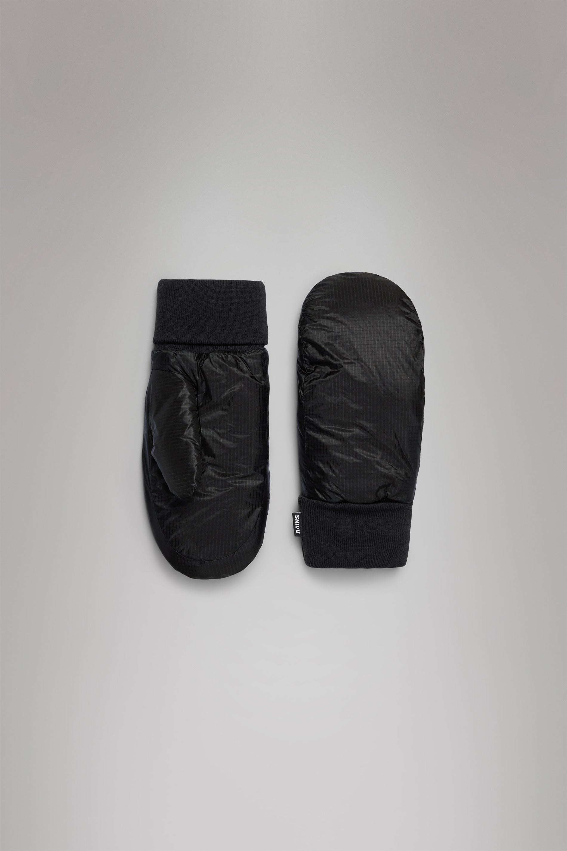 RAINS Puffer Mittens Ripstop Black Gloves