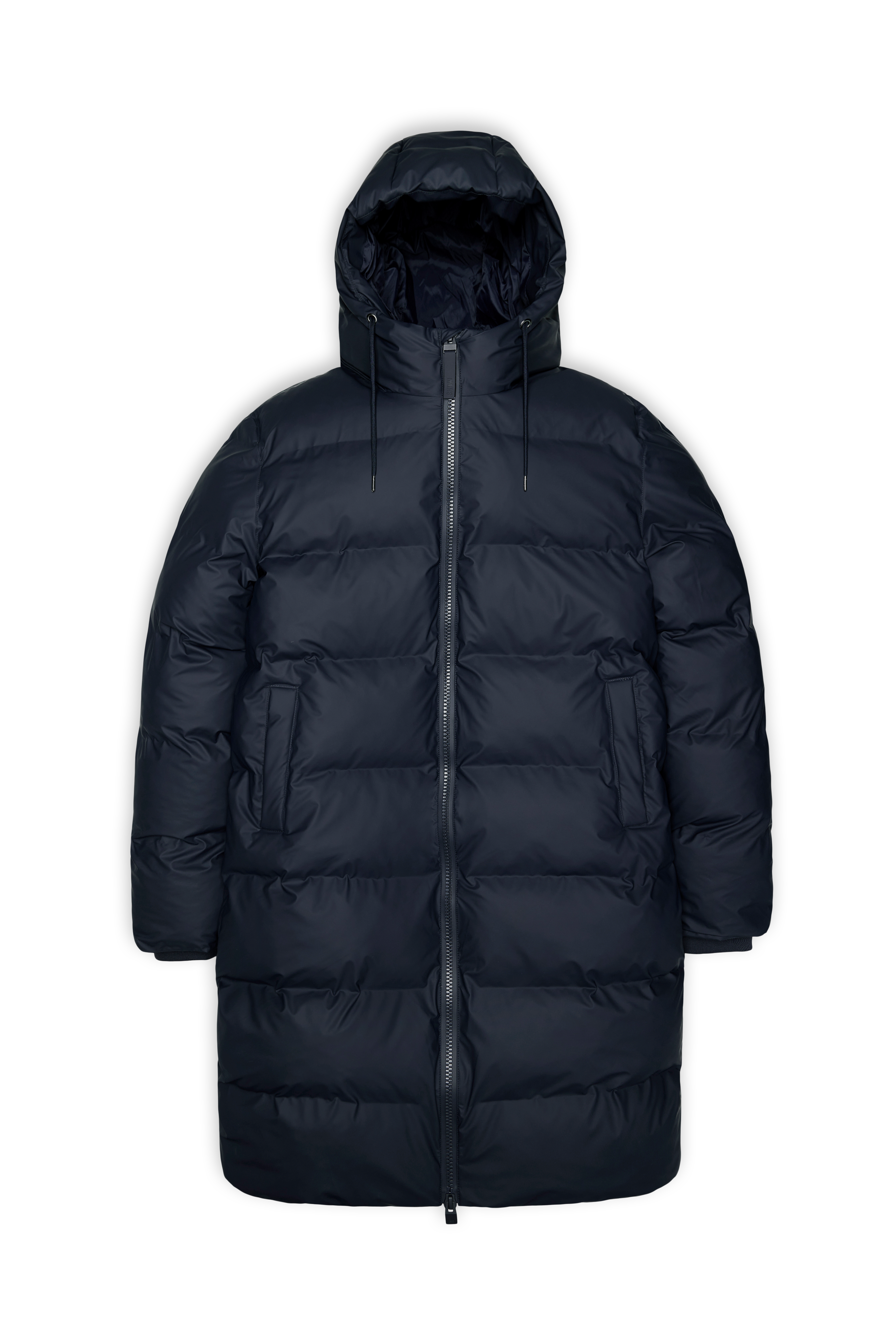 RAINS Alta Longer Puffer Jacket Navy Jacket