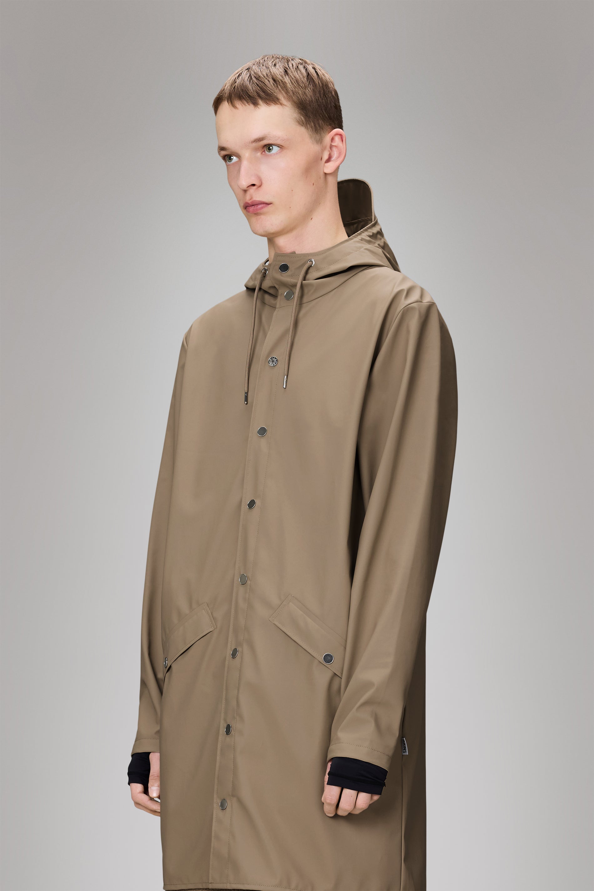 RAINS Long Jacket Beige Jacket